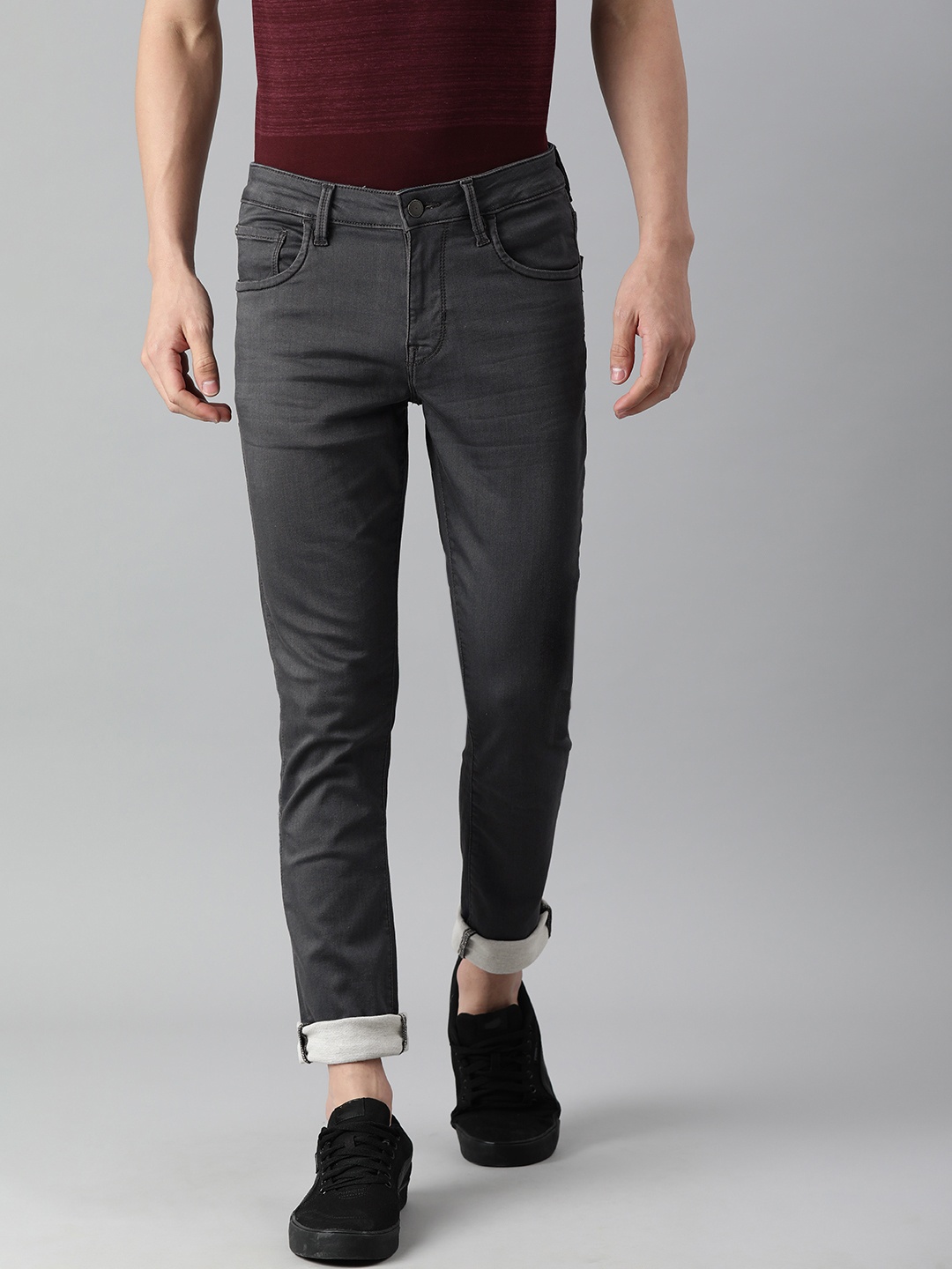 

Arrow New York Men Charcoal Grey Skinny Fit Stretchable Jeans