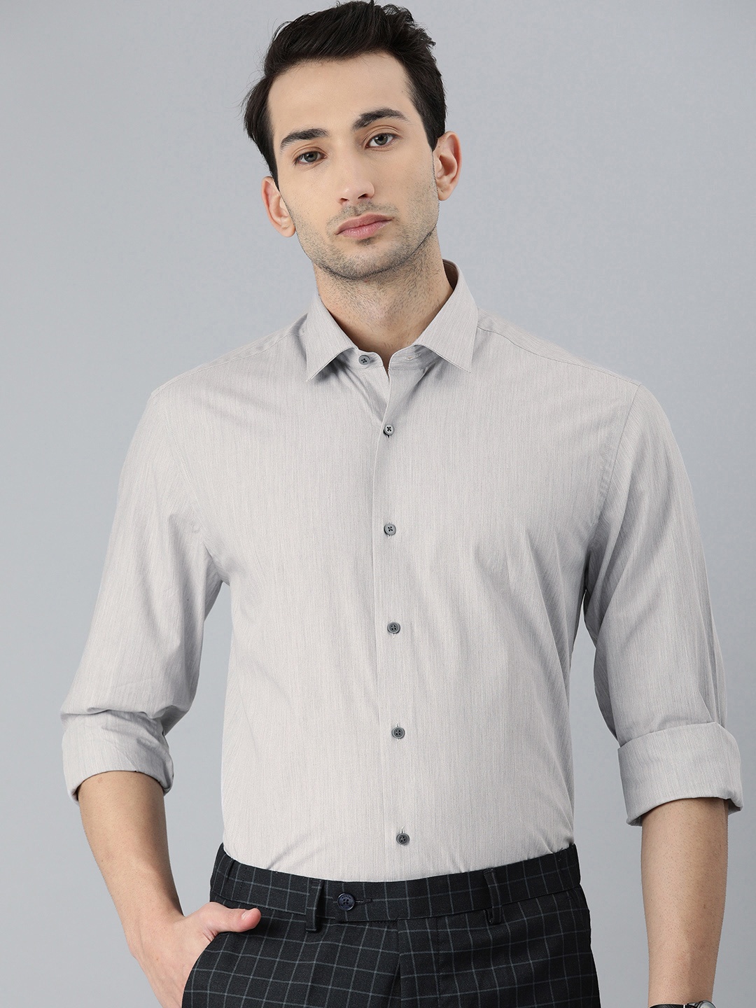 

Arrow New York Men Grey Casual Shirt