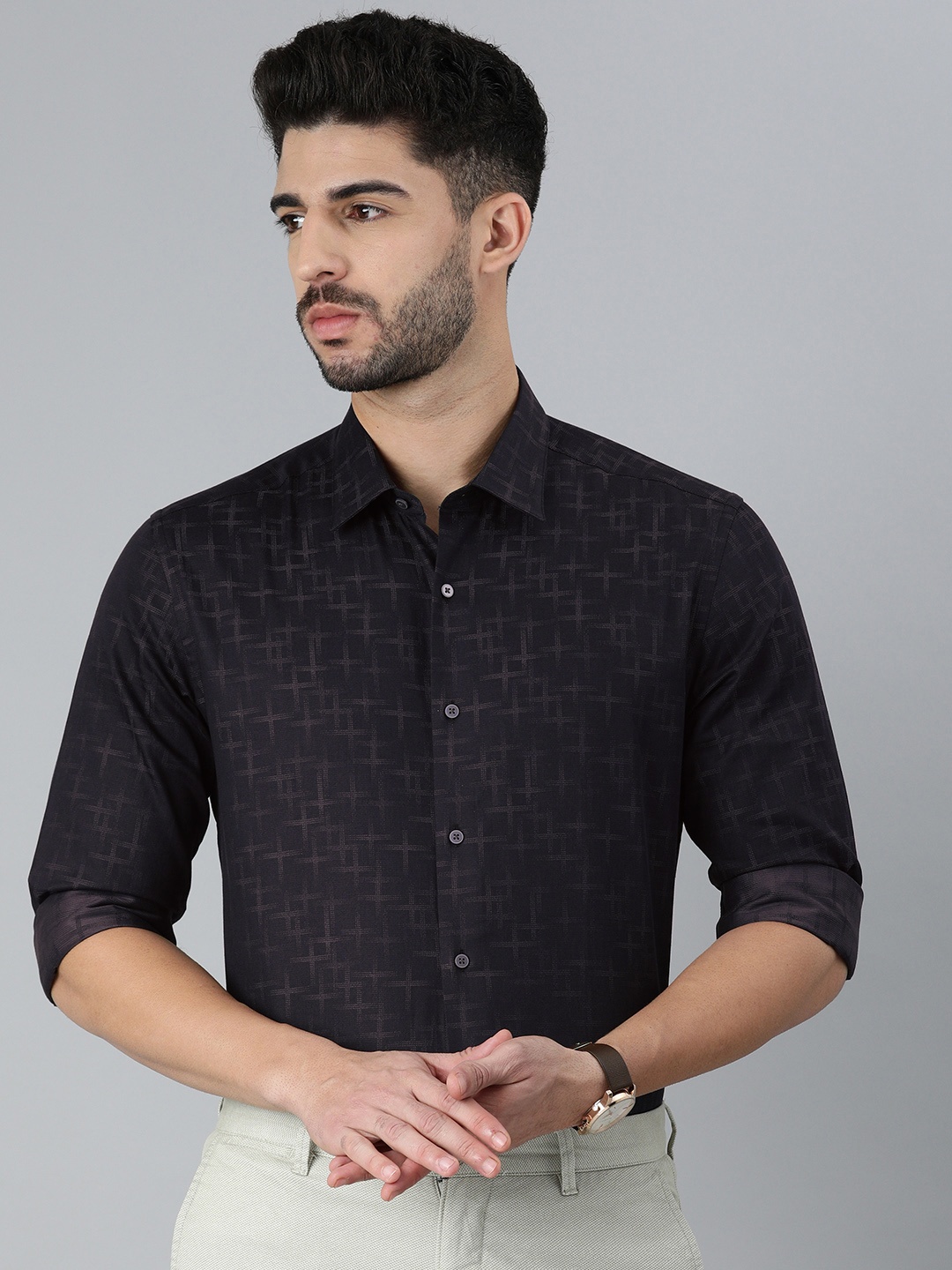 

Arrow New York Men Black Casual Shirt