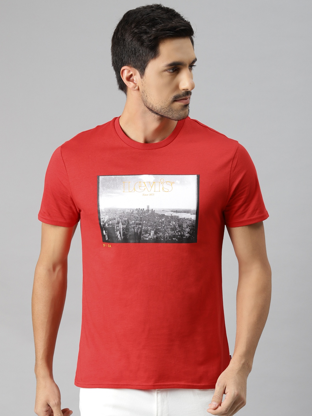 

Levis Men Red Printed T-shirt