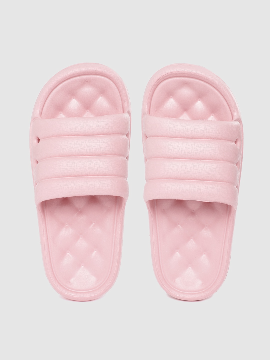 

Carlton London sports Women Pink Stripe Textured Sliders