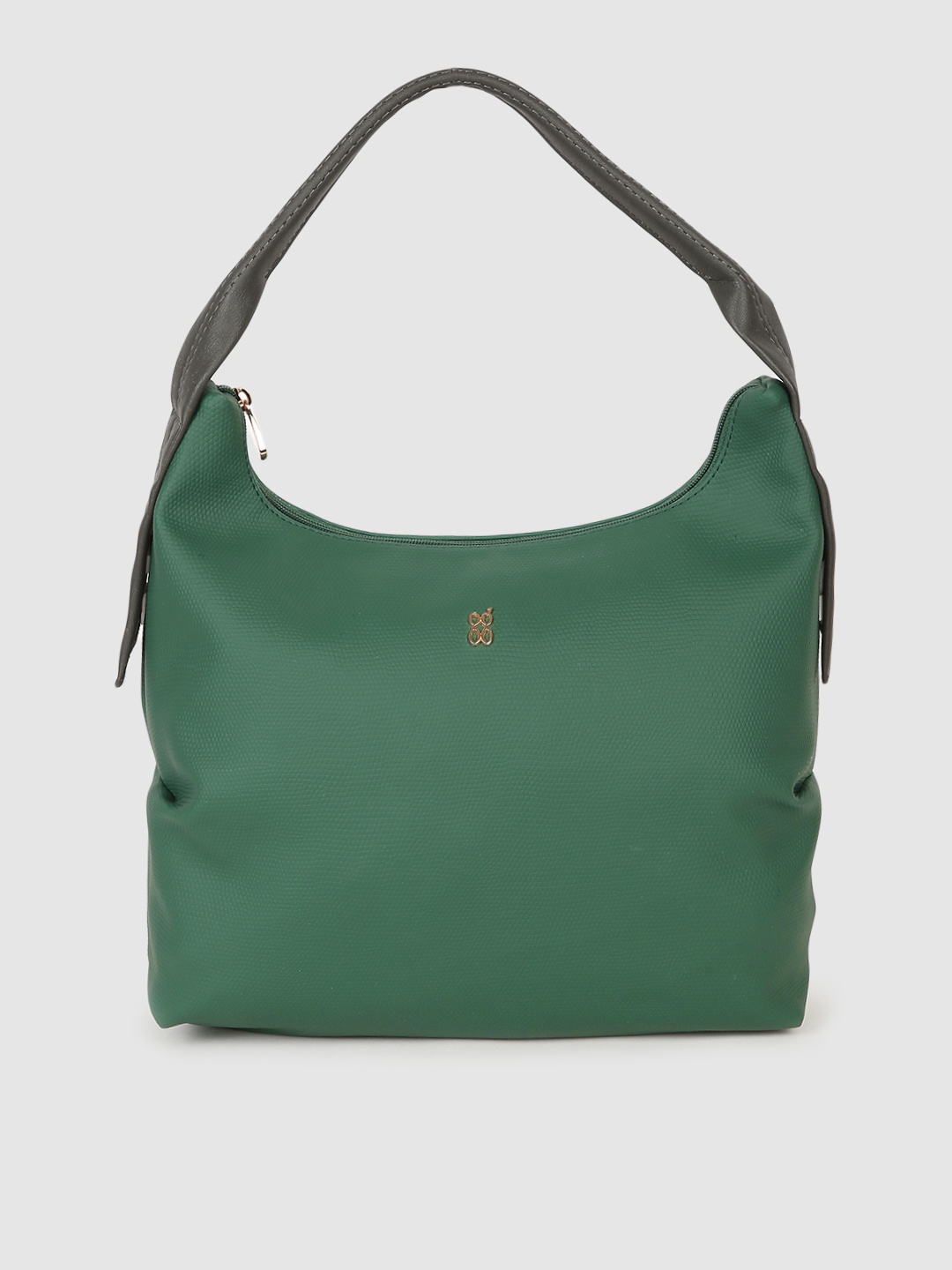 

Baggit Green Textured Structured Hobo Bag