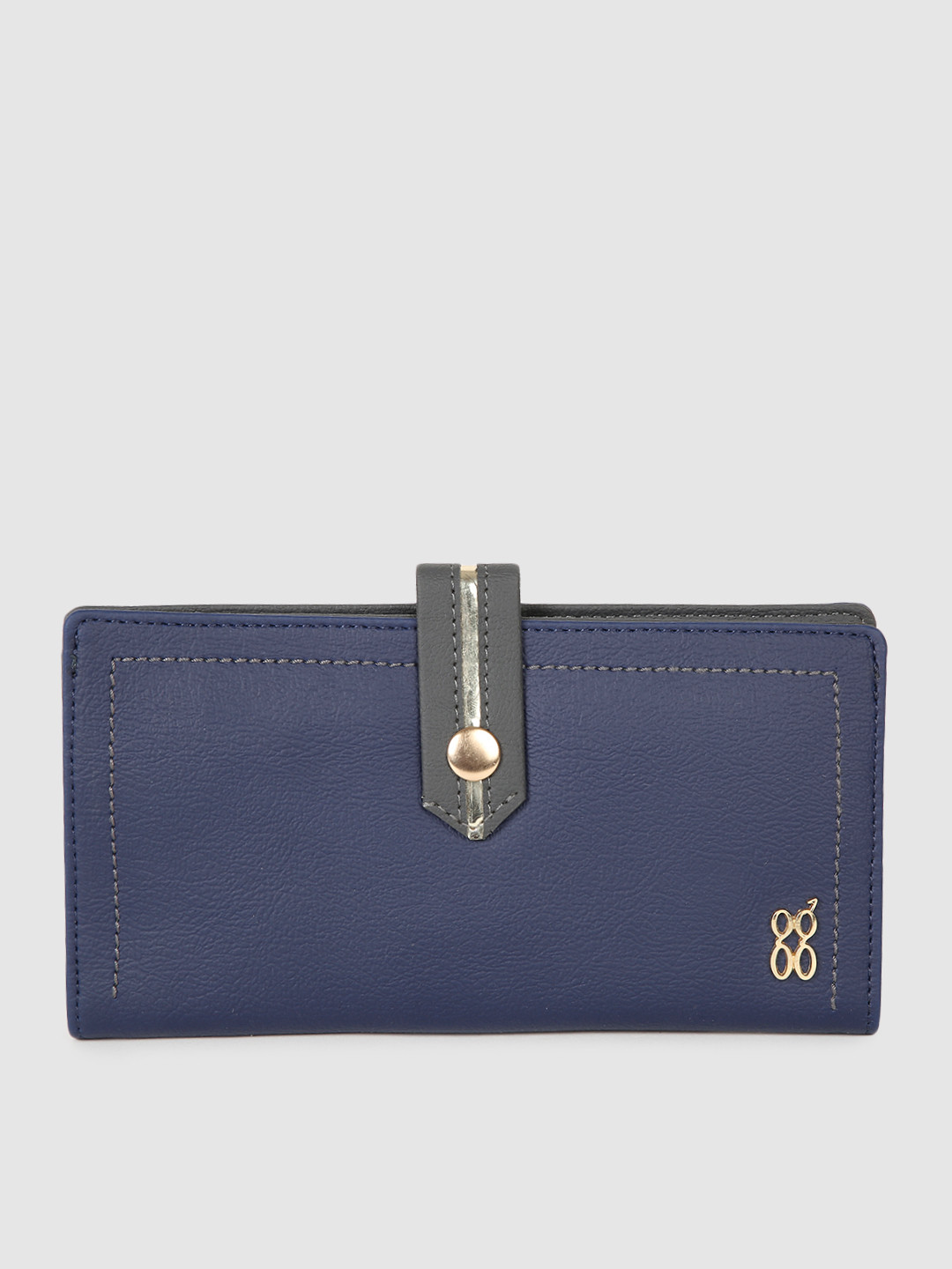 

Baggit Women Navy Blue Solid Two Fold Wallet