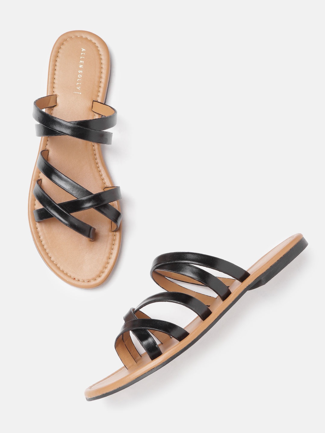 

Allen Solly Women Black Solid Strappy Open Toe Flats