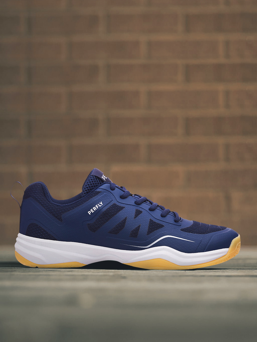

PERFLY By Decathlon Men Navy Blue BS 530 Badminton Shoes