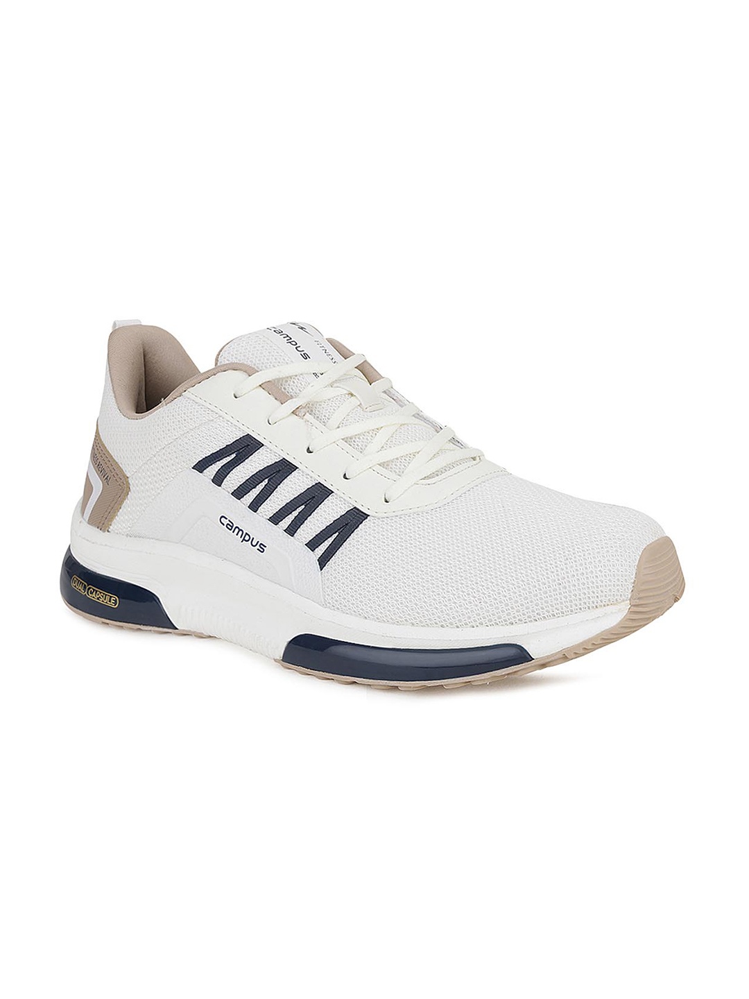 

Campus Men White & Beige Running Shoes