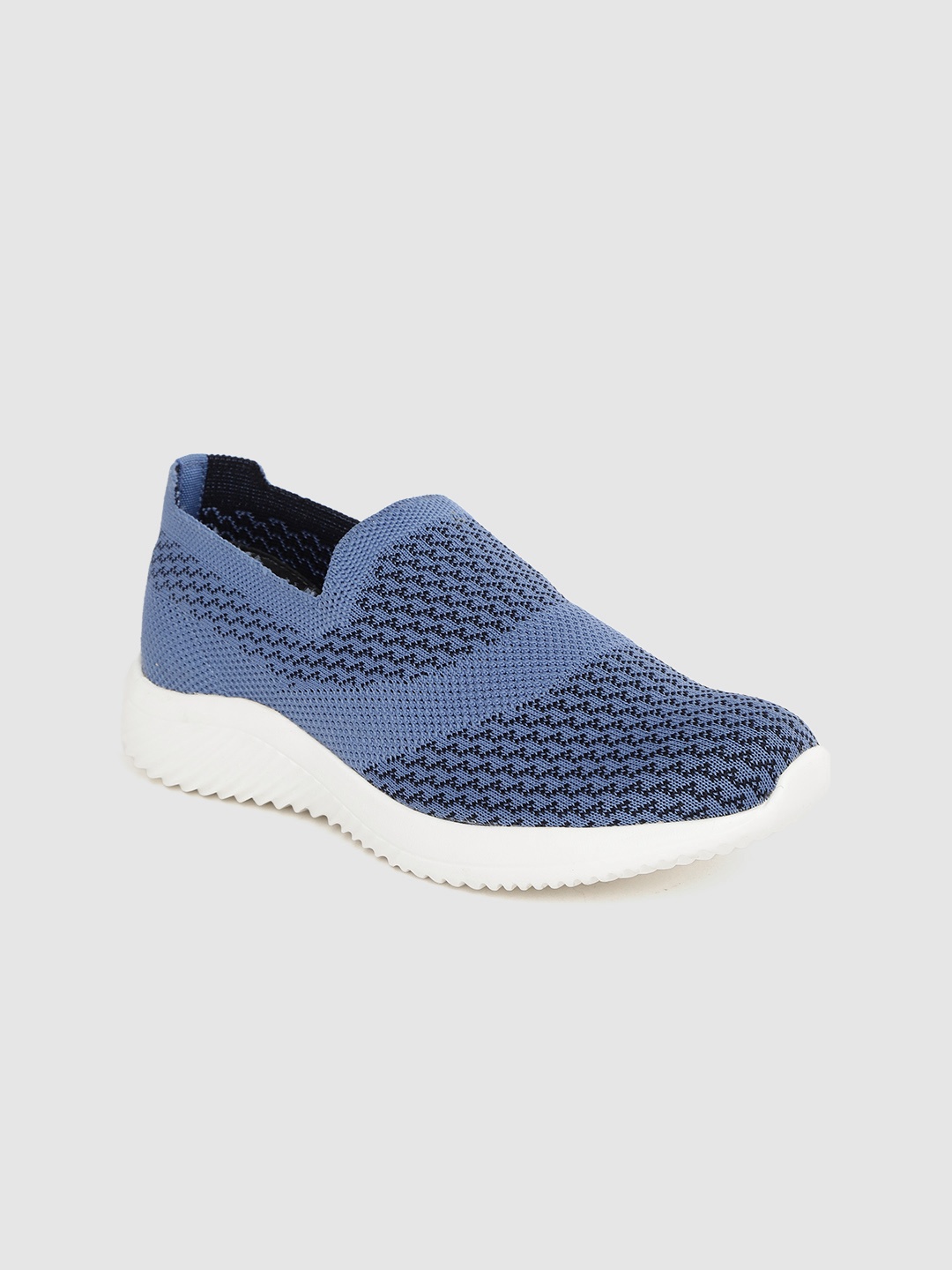 

Allen Solly Women Blue & Black Woven Design Slip-On Sneakers