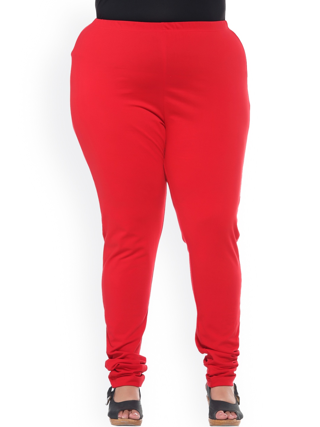 

plusS Red Churidar Leggings