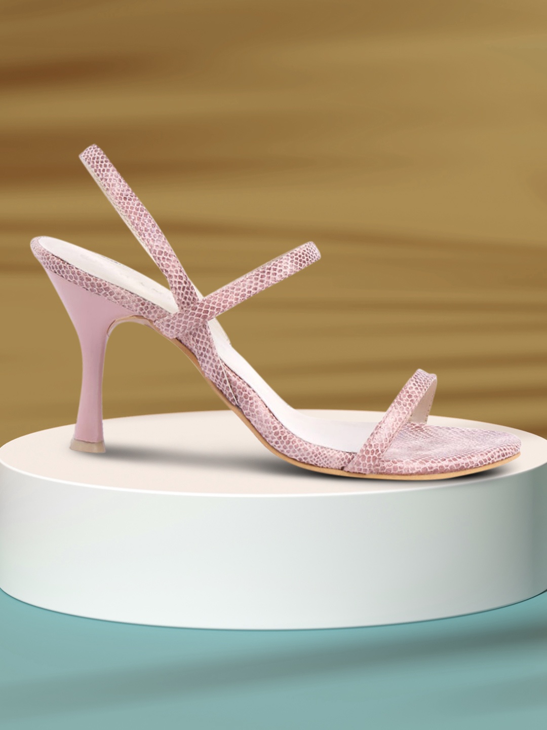 

ERIDANI Women Pink Animal Printed Sandals