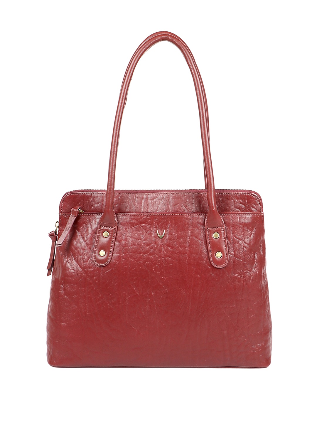 

Hidesign Maroon Solid Leather Shoulder Bag