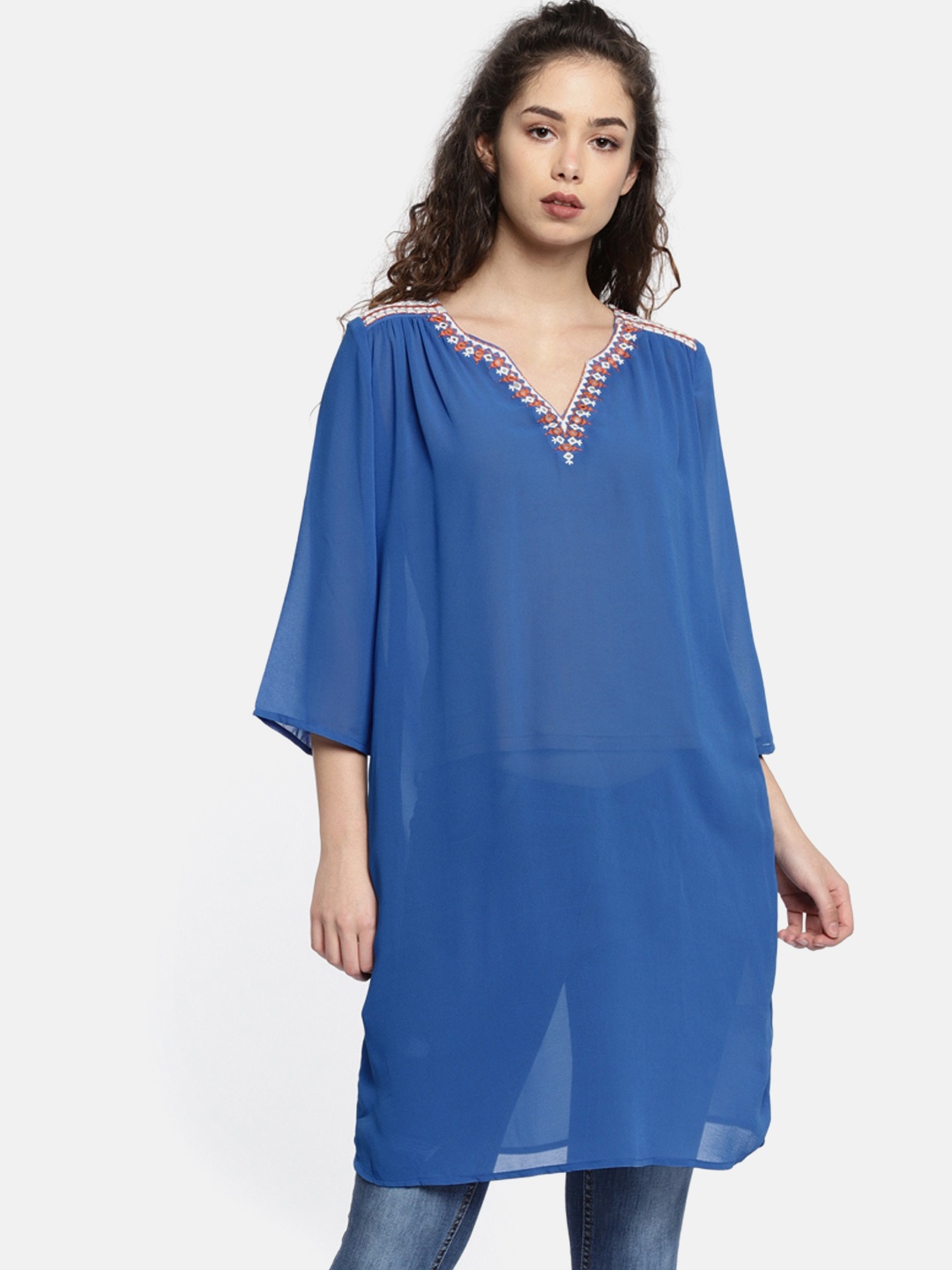 

Global Desi Blue Shift Dress
