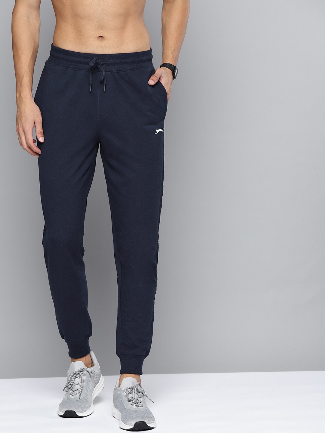 

Slazenger Men Navy Blue Solid Joggers