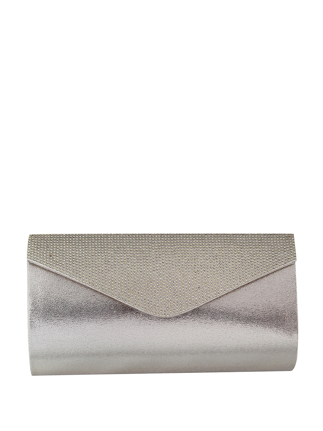 

Mochi Gold-Toned & Silver-Toned Embellished Envelope Clutch