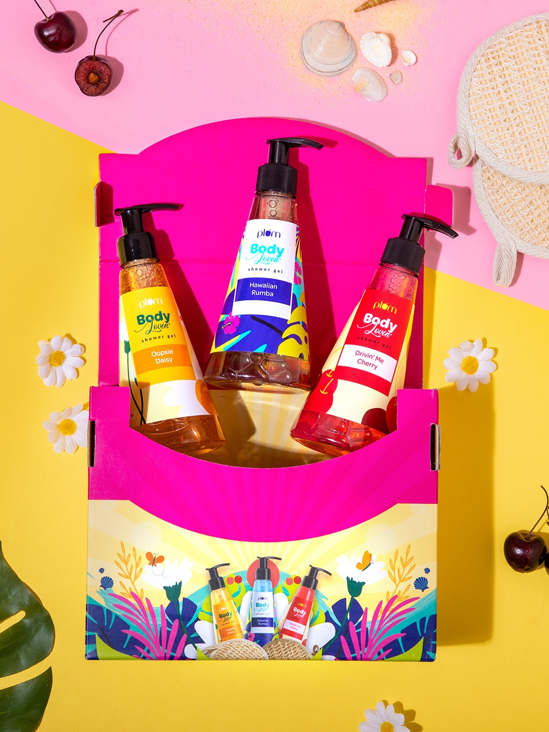 

Plum Bodylovin' Feelin' Fresh N' Sassy Shower Gel Trio 240ml Each, Pink