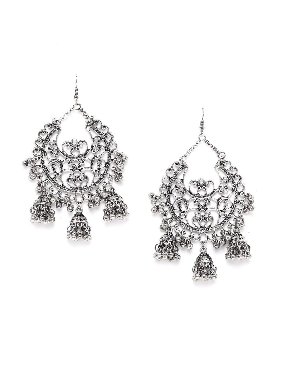 

Anouk Oxidised Silver-Plated Crescent Shaped Chandbalis