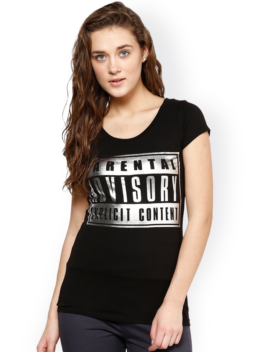 

PUNK Black Printed T-shirt