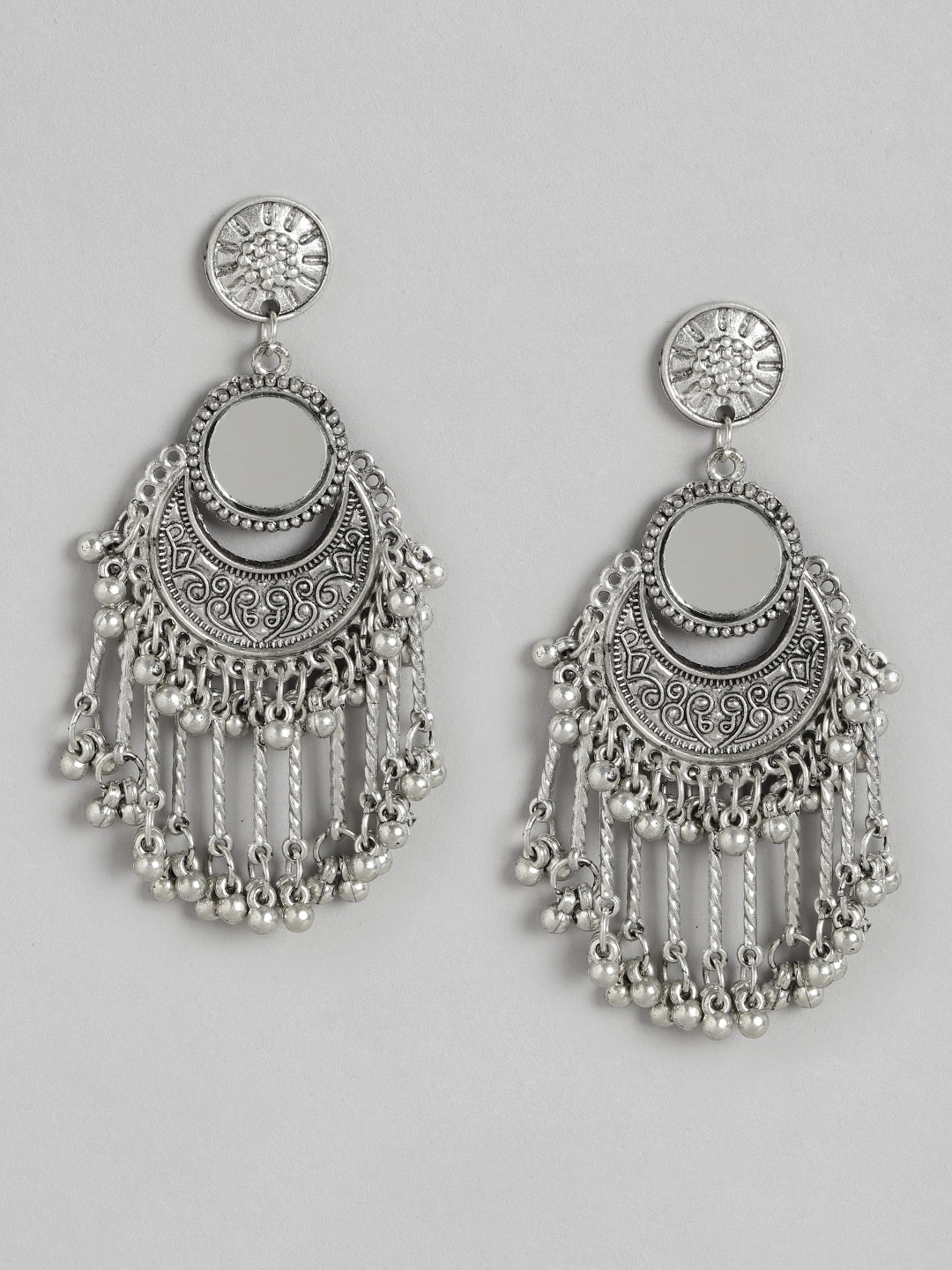 

Anouk Silver-Plated Crescent Shaped Mirror Chandbalis