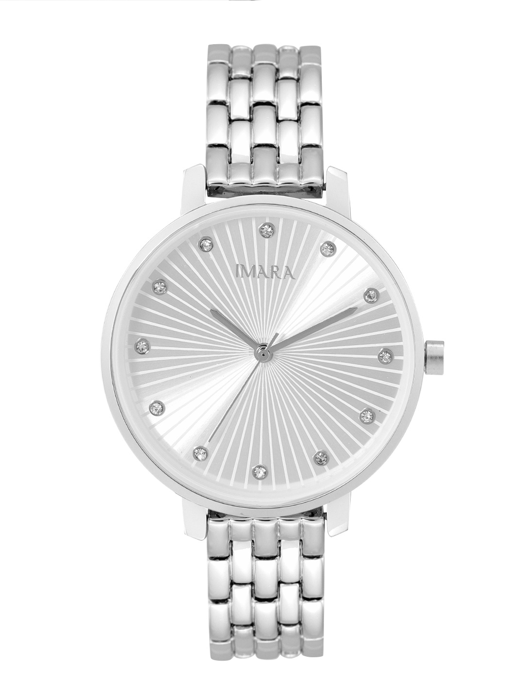 

IMARA Women Silver-Toned & White Analogue Watch Imara028-A