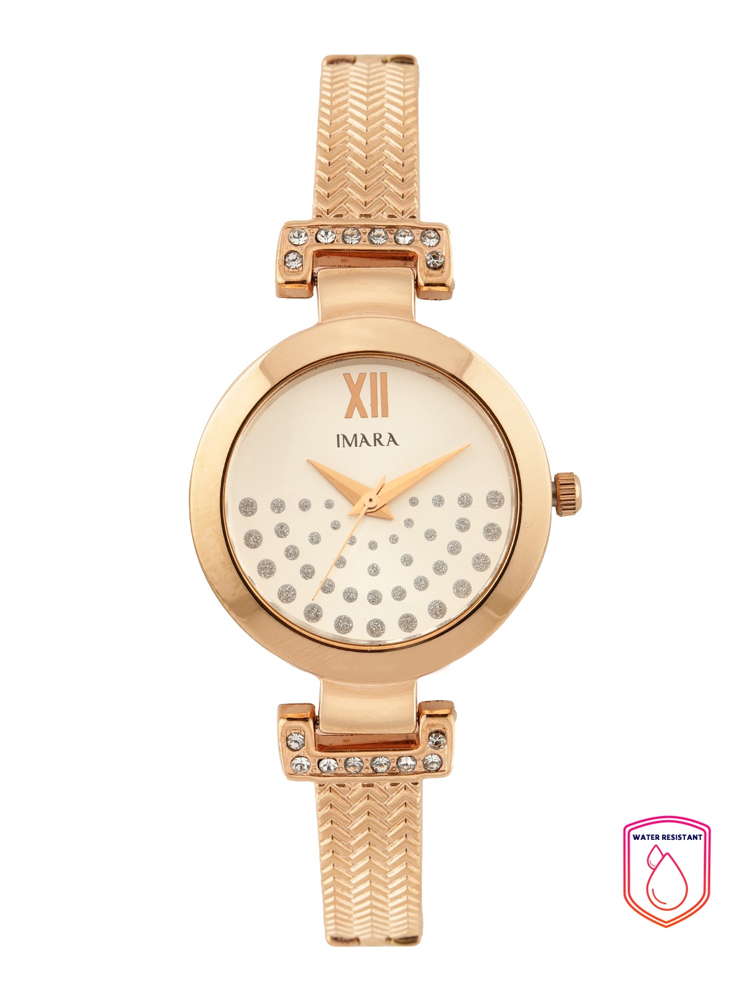 

IMARA Women White Embellished Analogue Watch 026