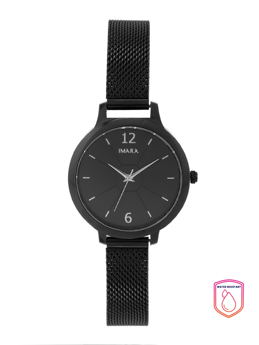 

IMARA Women Black Dial & Bracelet Style Straps Analogue Watch 032-C