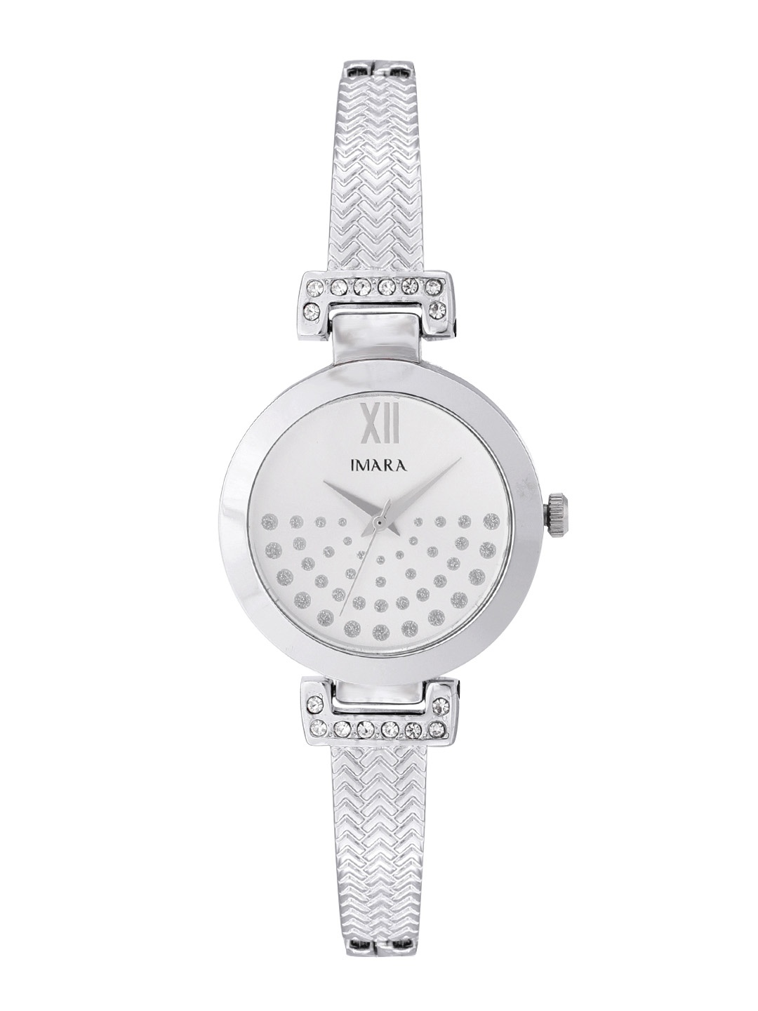 

IMARA Women Silver Toned Dial & Bracelet Style Strap Analogue Watch 026-A