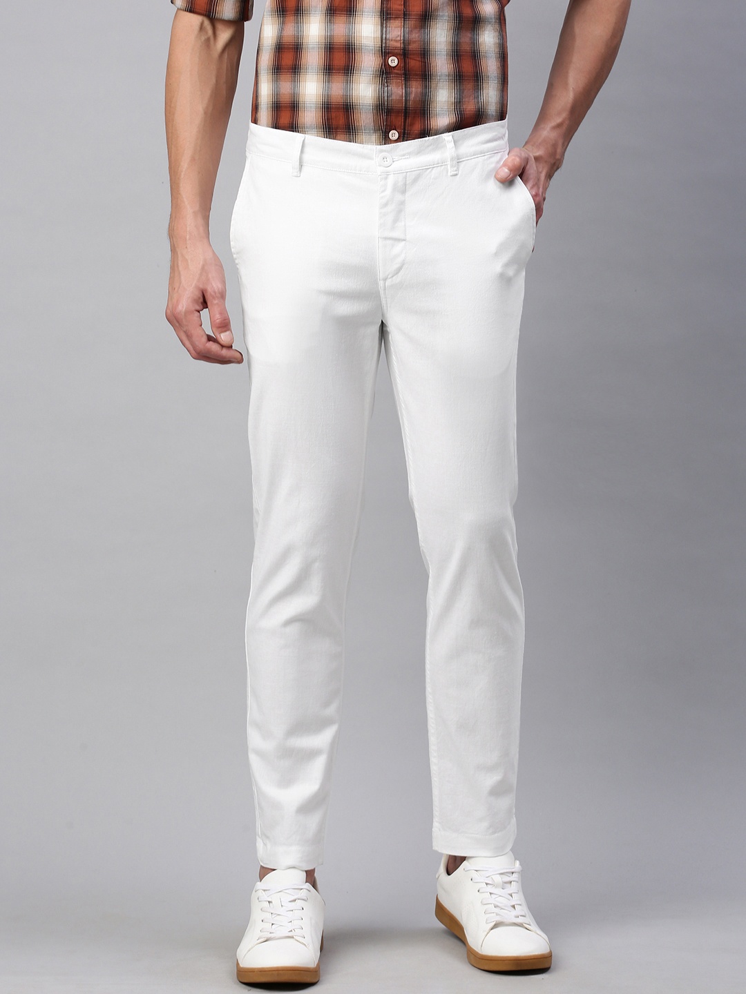 

abof Men White Slim Fit Chinos