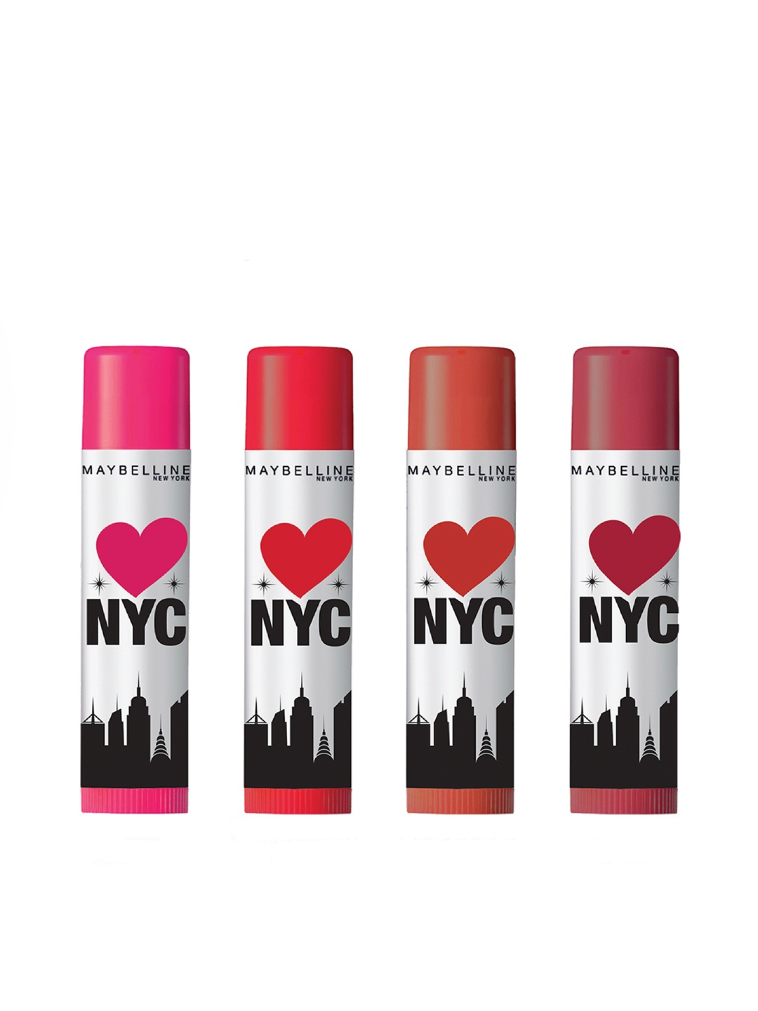 

Maybelline Pack Of 4 Baby Lips Loves NYC, Pink