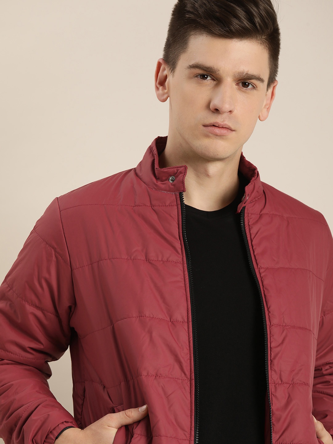 

INVICTUS Men Maroon Padded Jacket