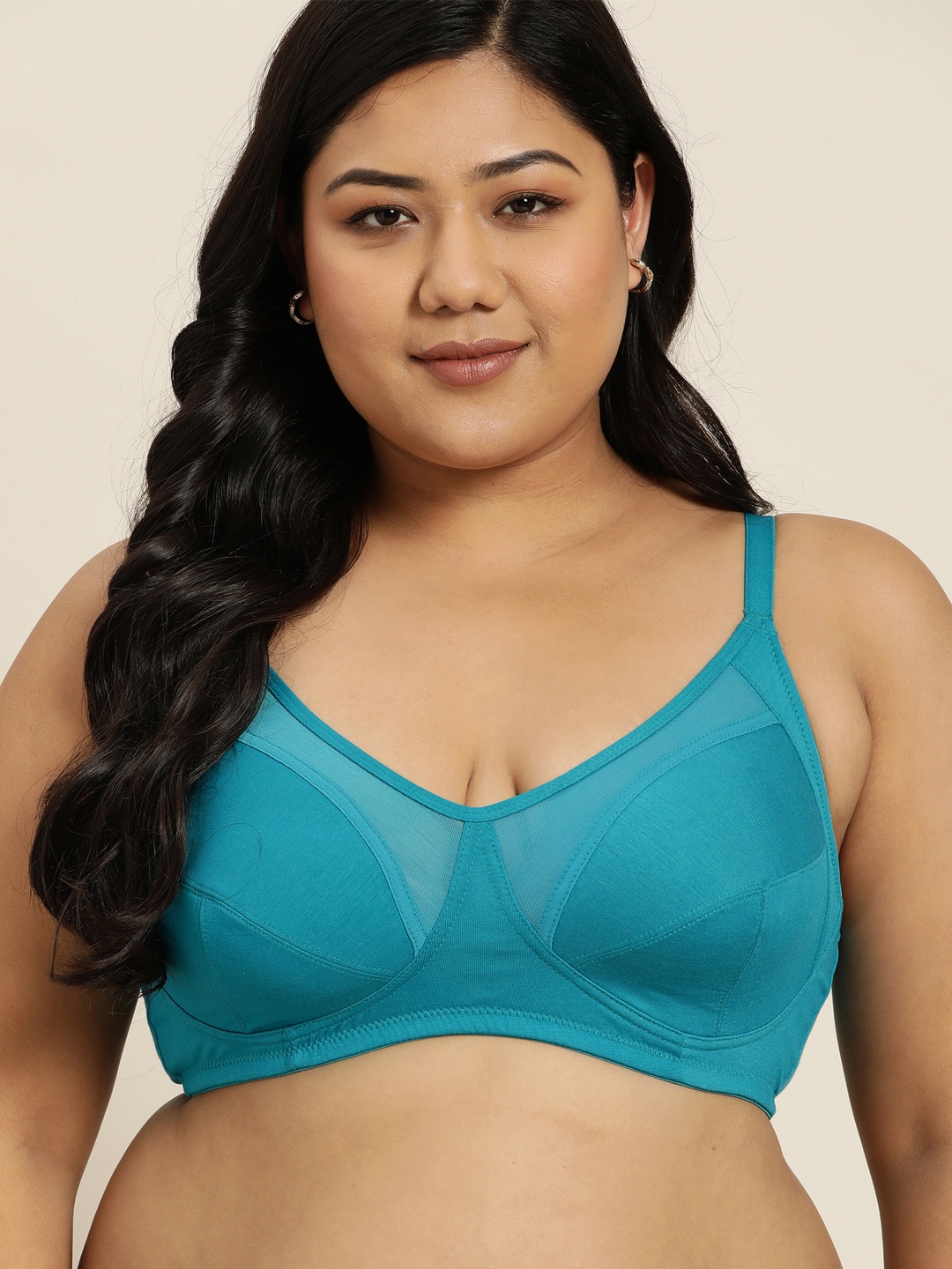 

Sztori Women Plus Size Blue Solid Everyday Bra PAAM-STZ-010