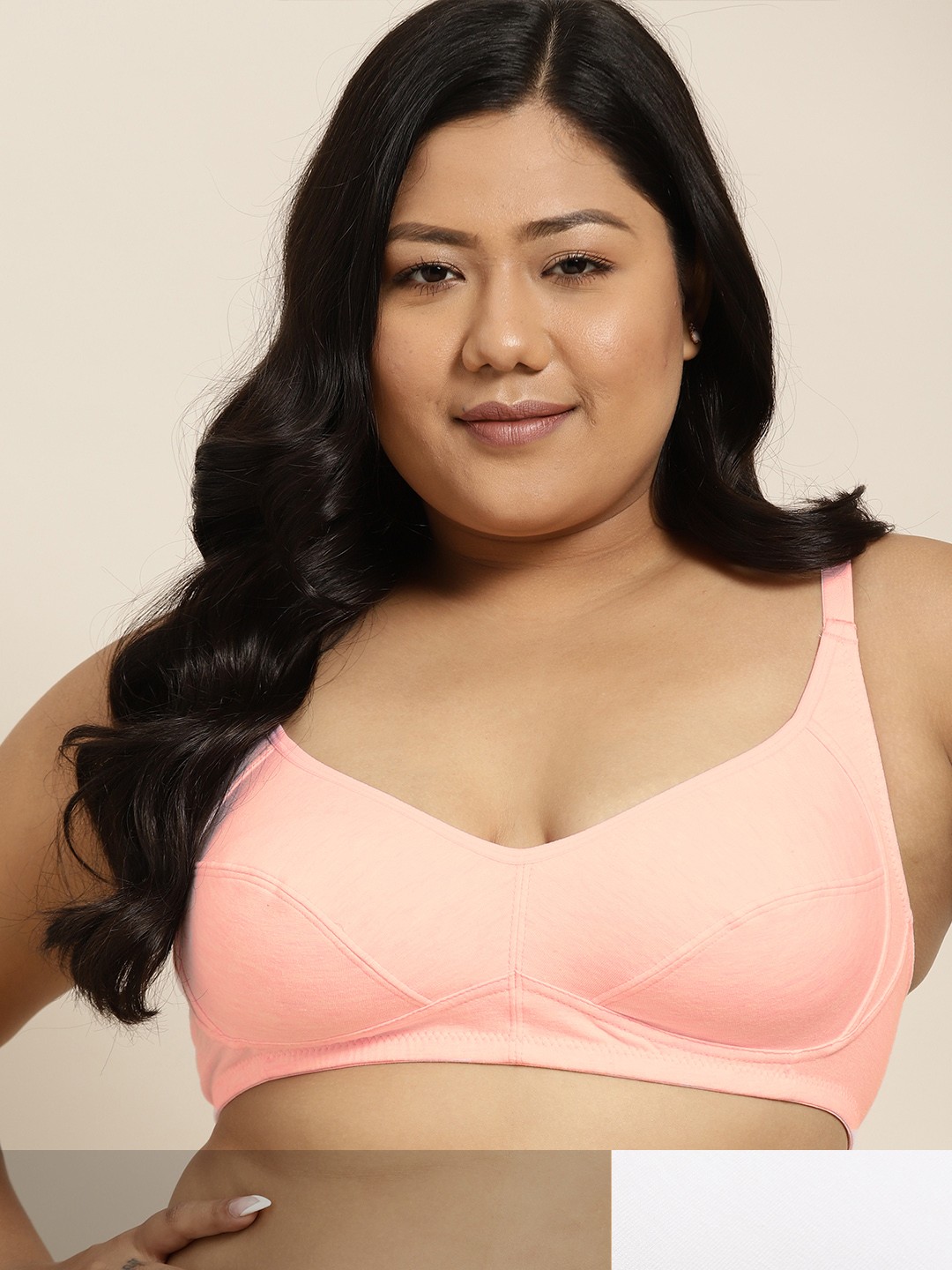 

Sztori Women Plus Size Pack of 2 Everyday Bra, White