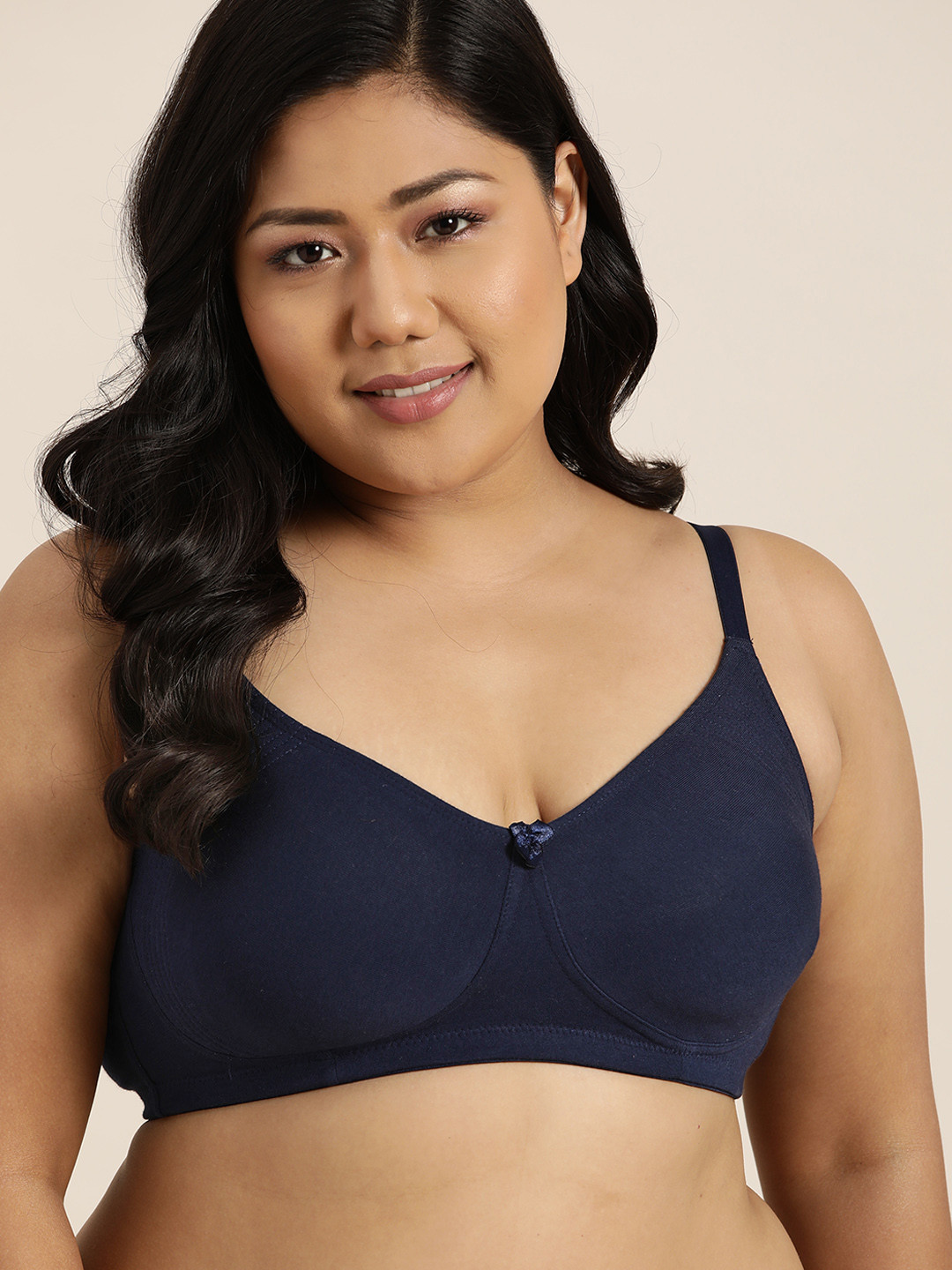 

Sztori Plus Size Navy Blue Medium Coverage Everyday Bra