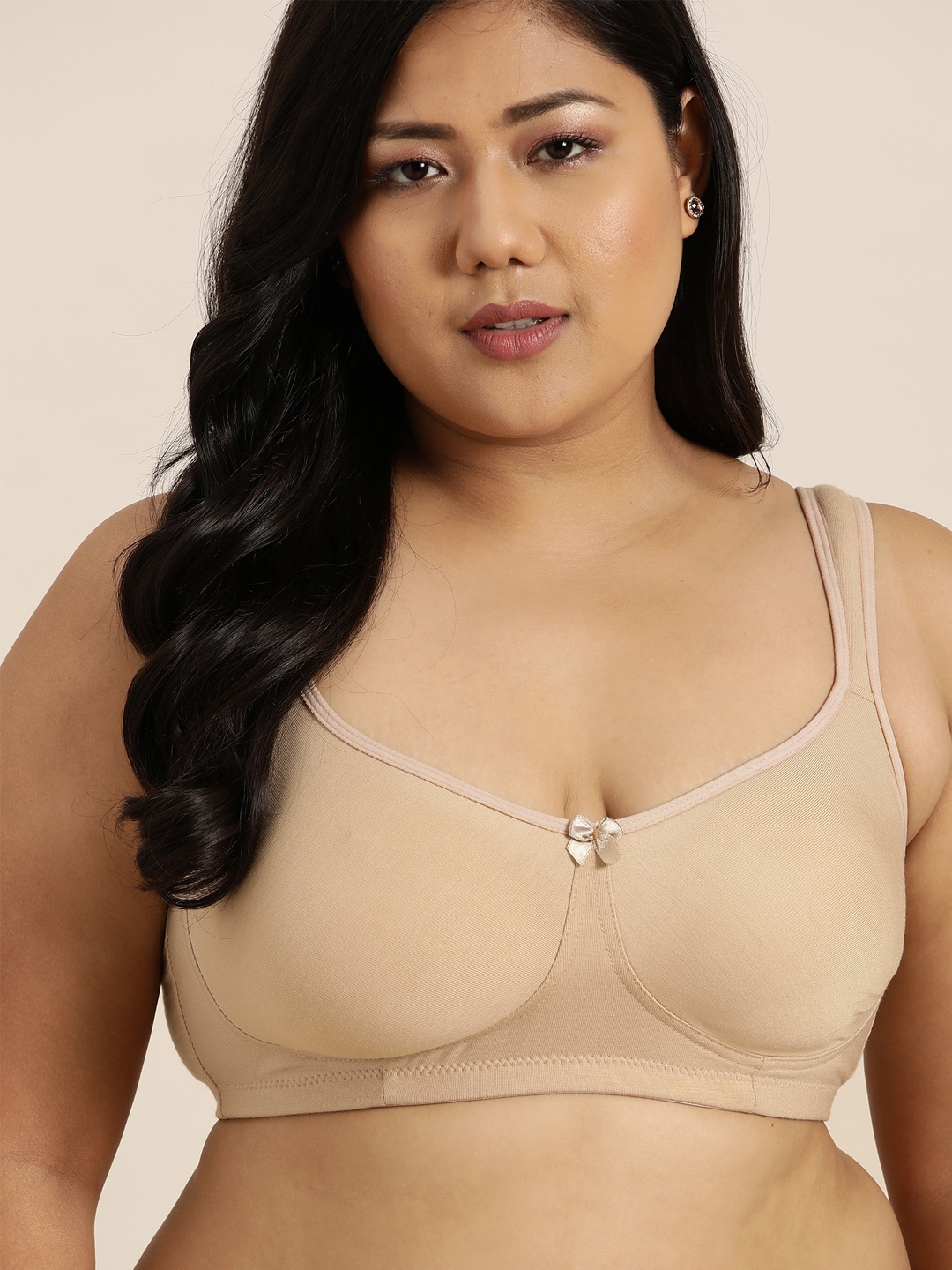 

Sztori Plus Size Beige Medium Coverage T-shirt Bra