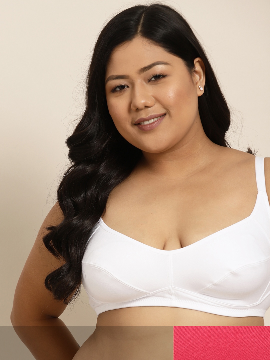 

Sztori Women Plus Size Pack of 2 Everyday Bra, Pink