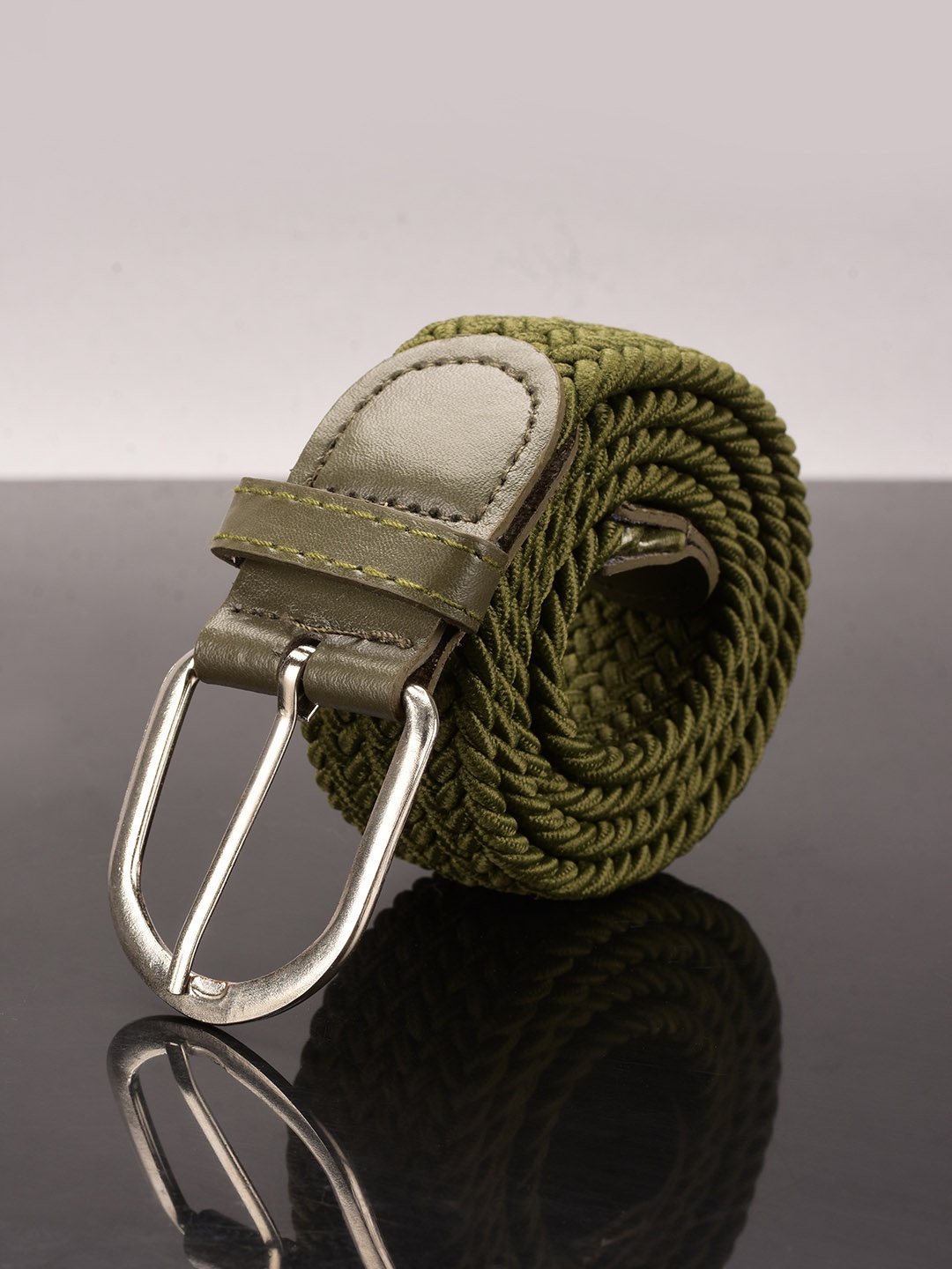 

BuckleUp Unisex Olive Green Braided Belt