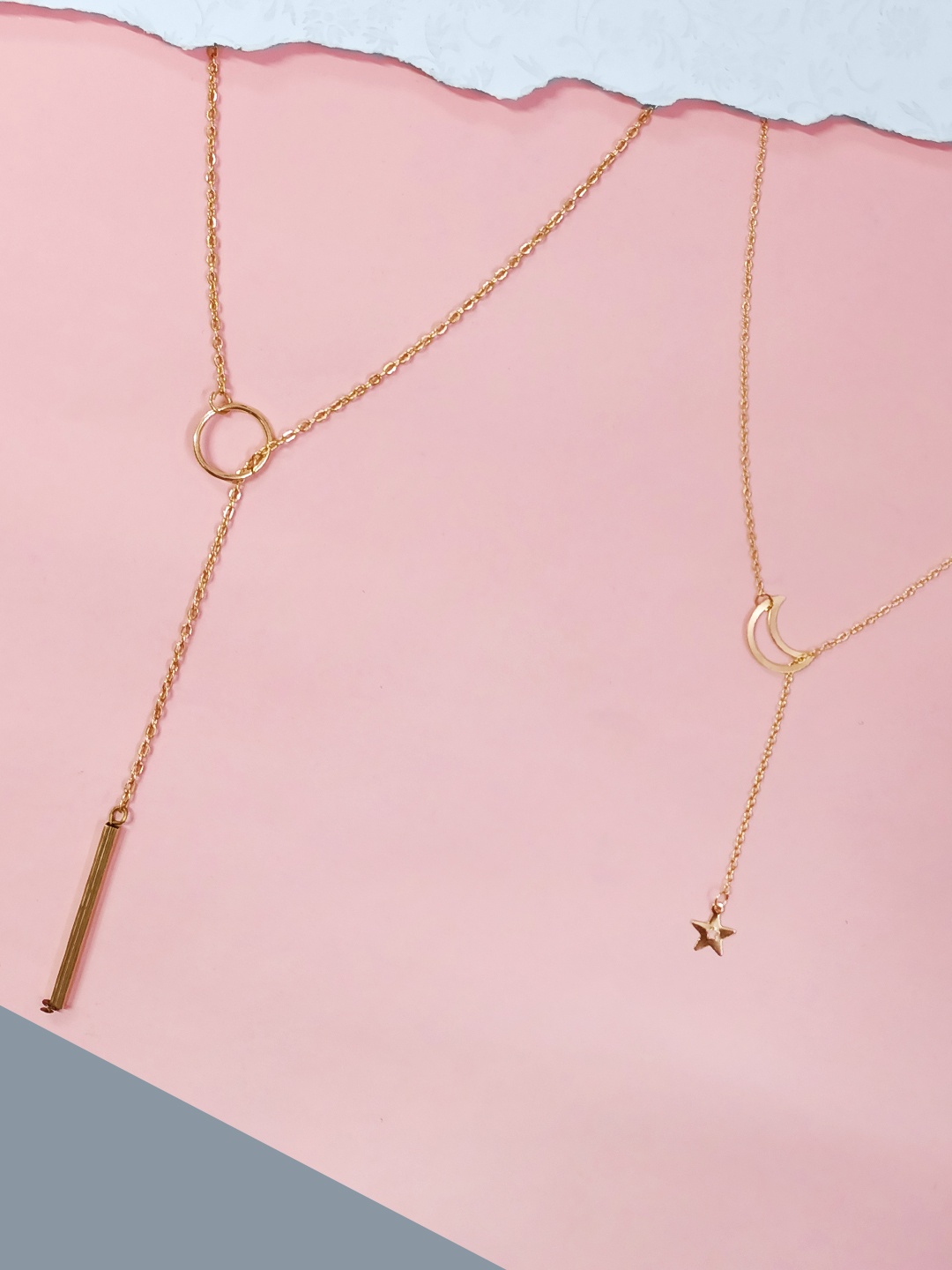 

OOMPH Gold-Toned Set Of 2 Necklace