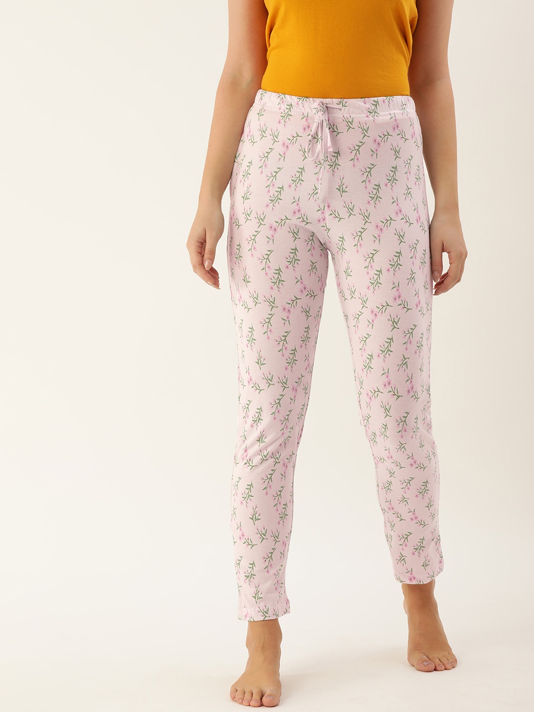 

ETC Women Pink & Green Floral Printed Lounge Pants