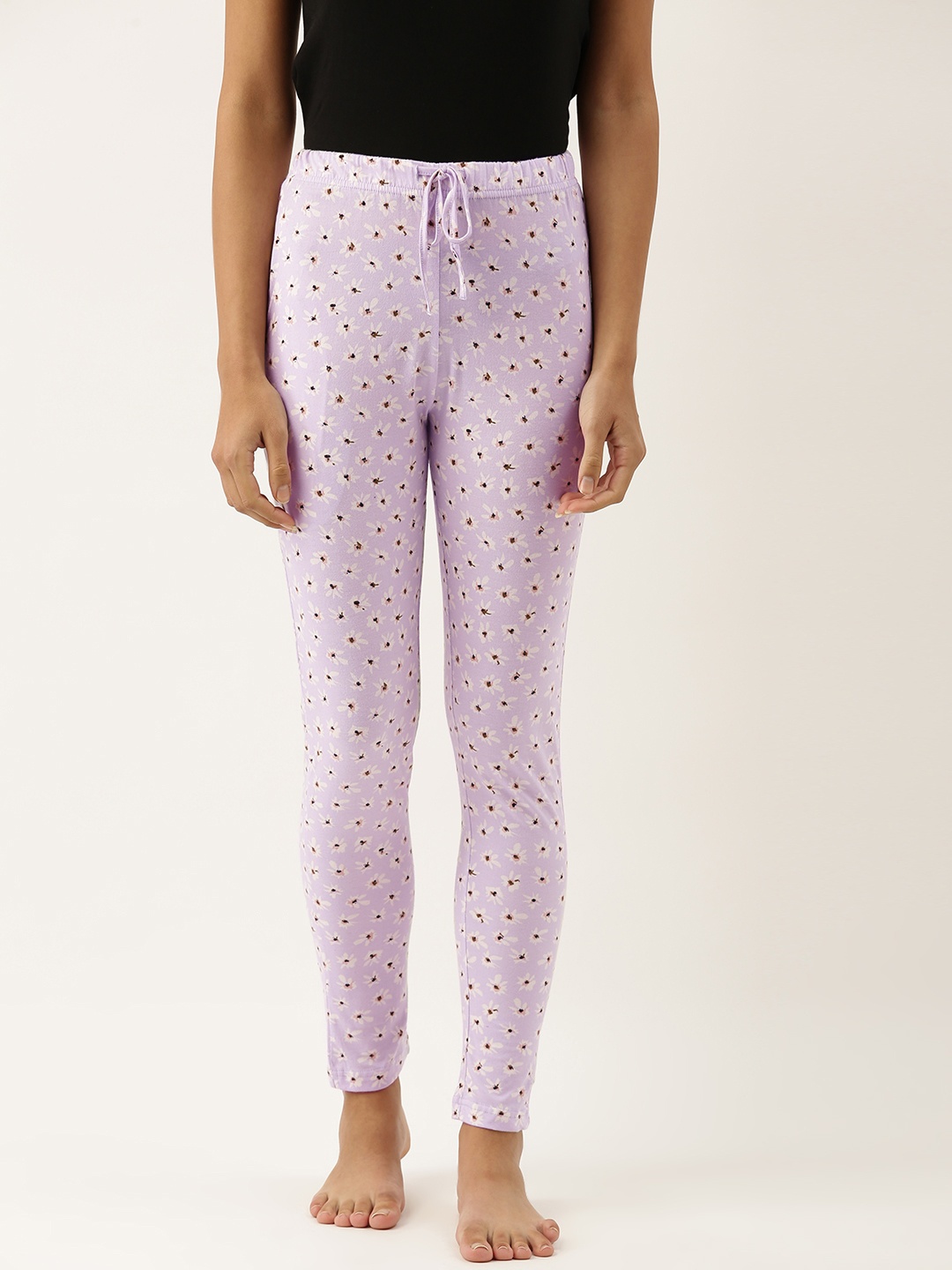 

ETC Women Purple Floral Print Lounge Pant