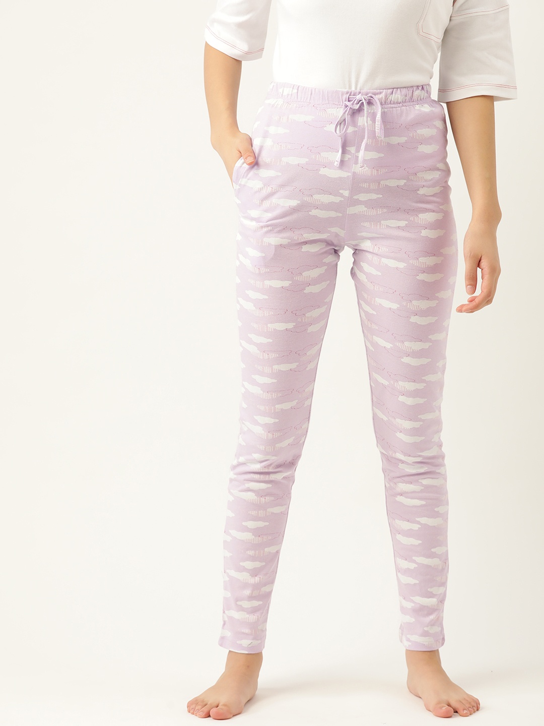 

ETC Women Pink Cloud Print Lounge Pants