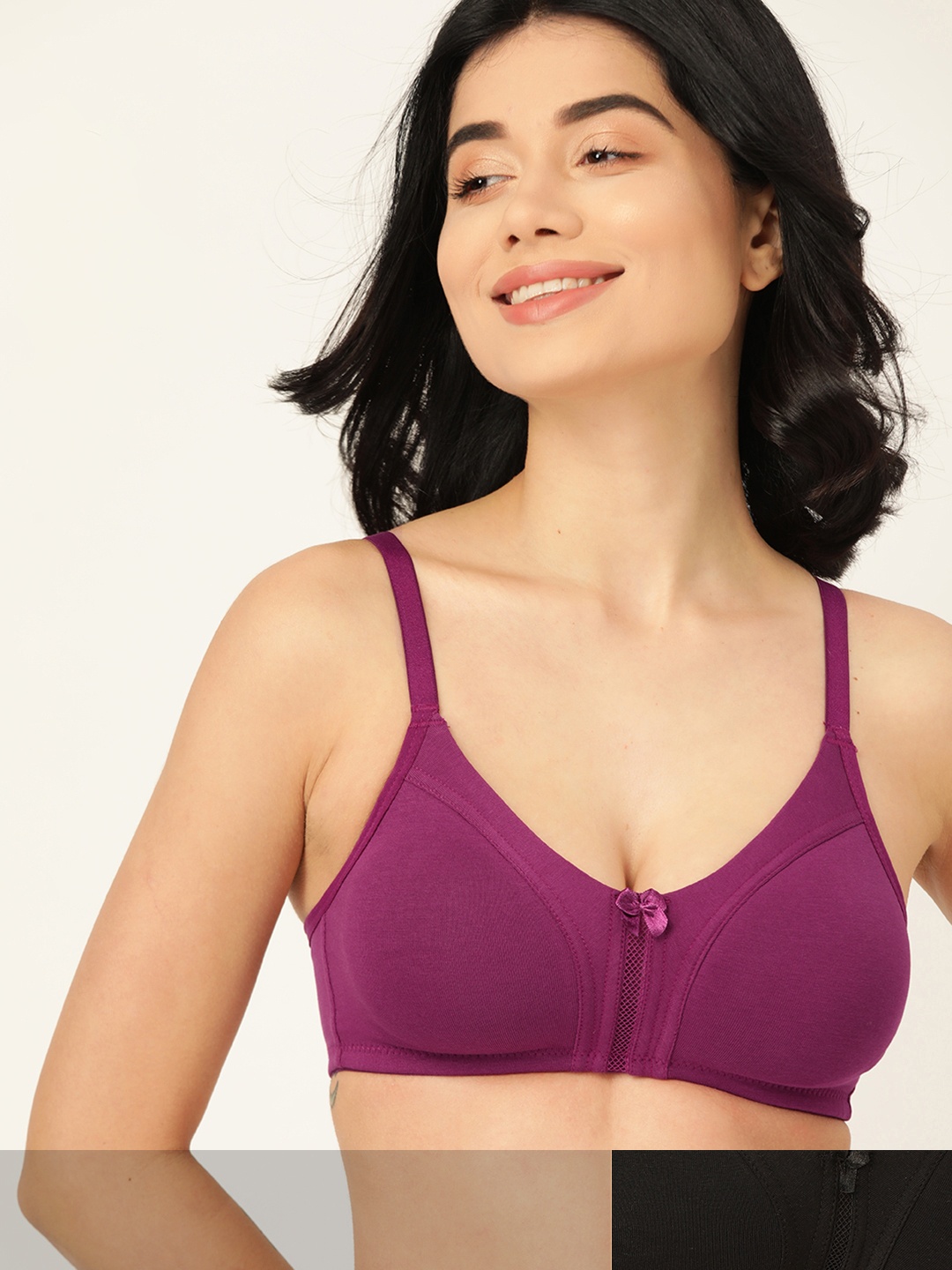 

DressBerry Women Pack Of 2 Everyday Non Padded Bras PM-DB-MF-02, Purple