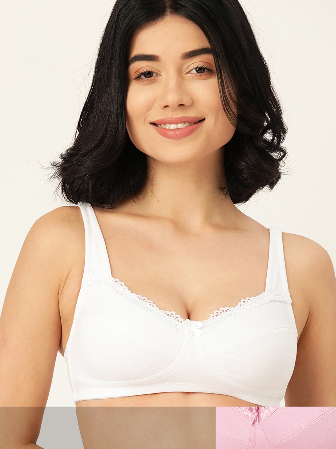 

DressBerry Pack of 2 Medium Coverage Everyday Bras PM-DB-CT-02, White
