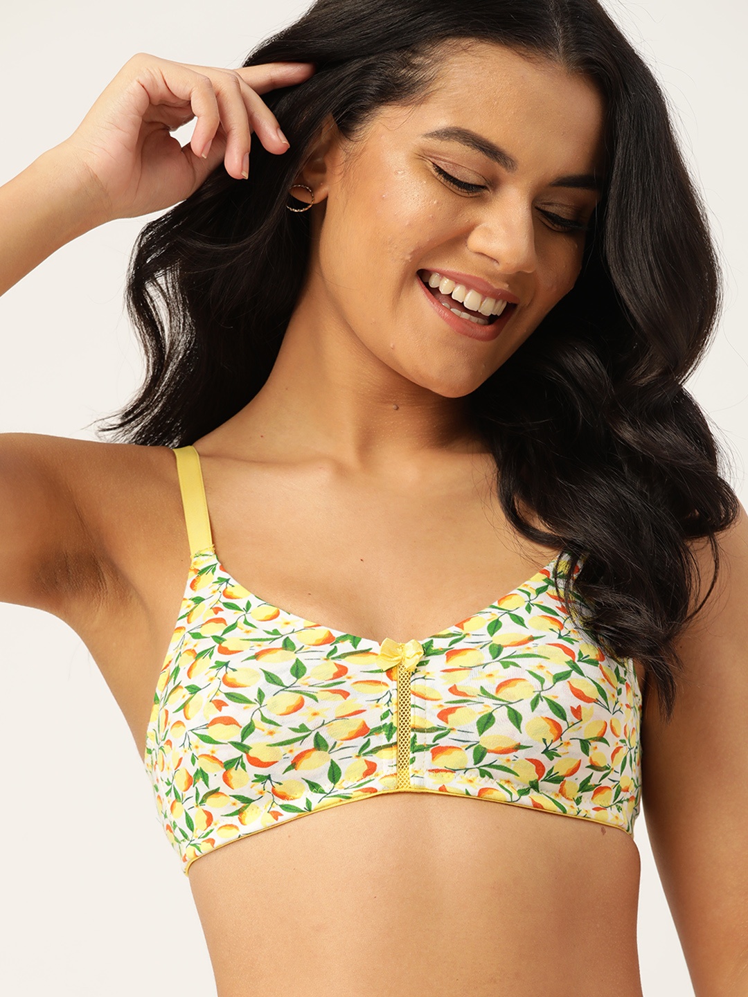 

DressBerry Yellow Floral Everyday Bra Medium Coverage PM-DB-PRC-01