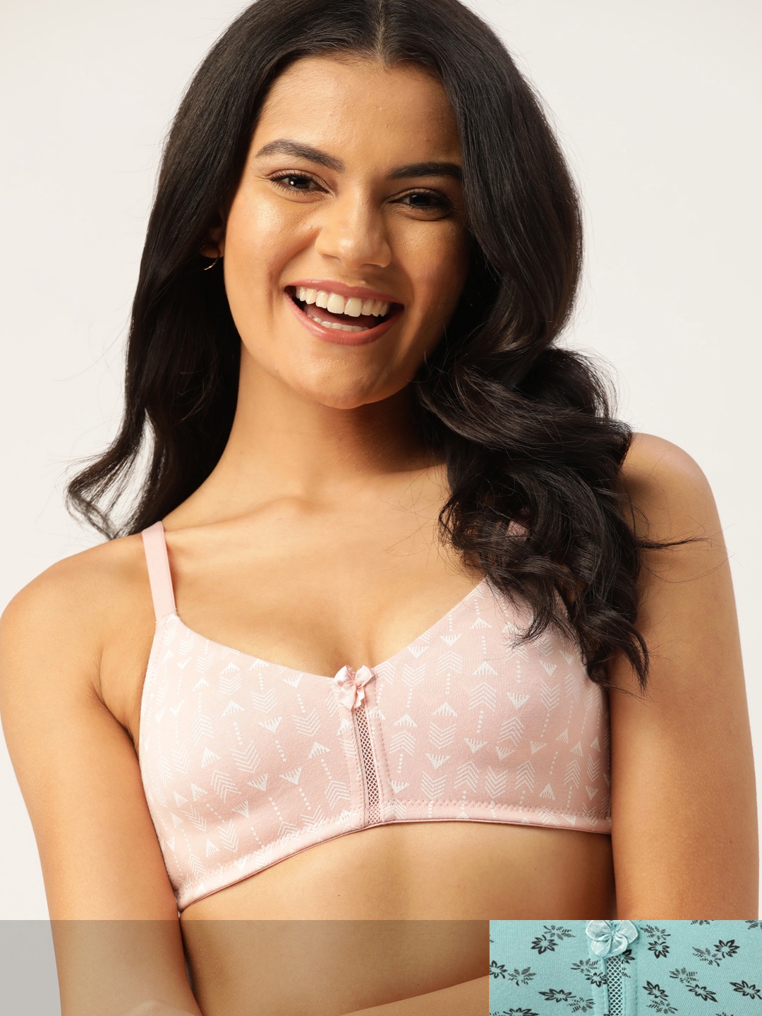 

DressBerry Women Pack of 2 Printed Non Padded Everyday Bra PM-DB-PRC-01, Pink