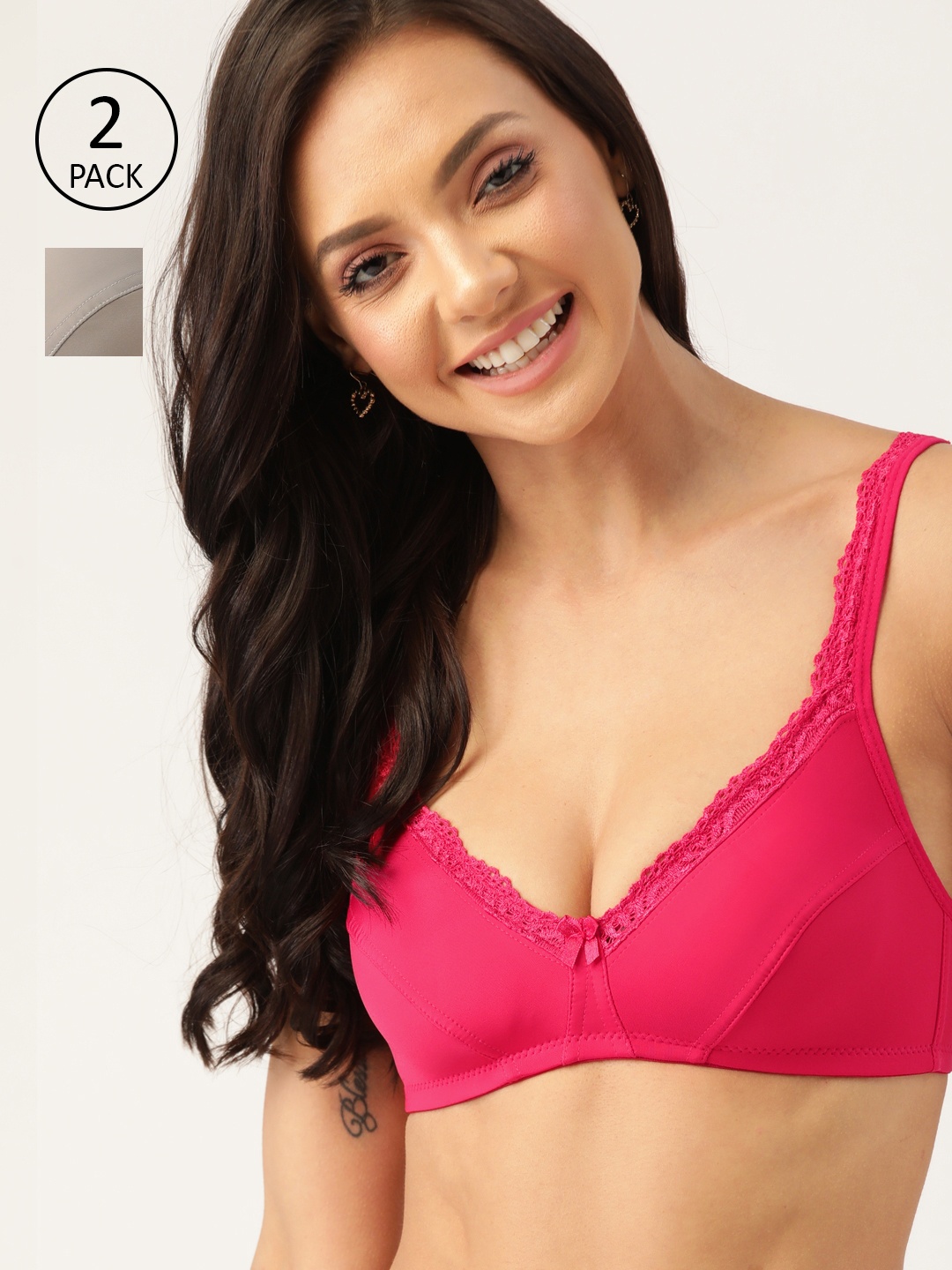 

DressBerry Women Pink Solid Everyday Medium Coverage Bra PM-DB-HL-01
