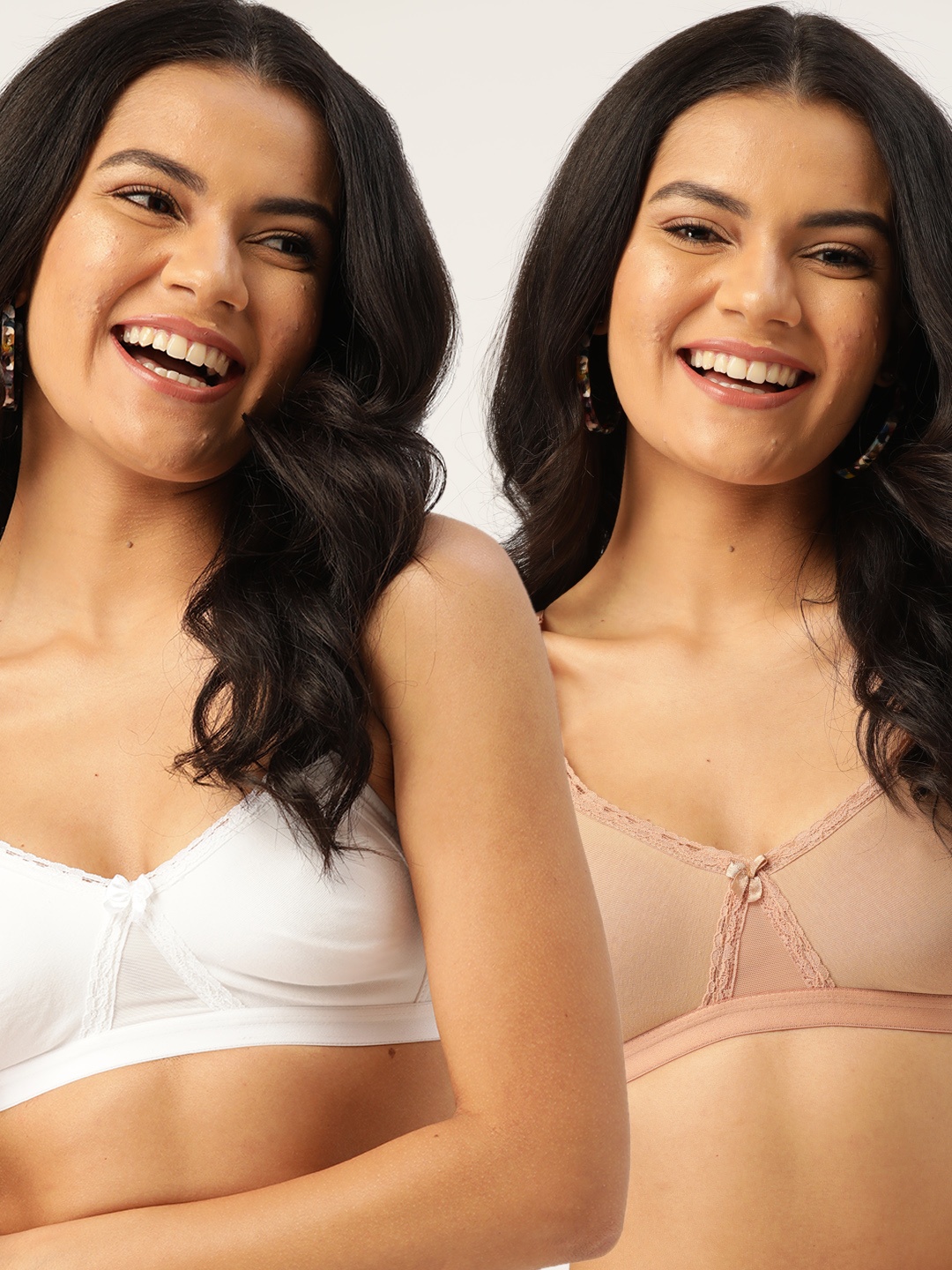 

DressBerry Pack of 2 Solid Everyday Bras PM-DB-MR-01, White