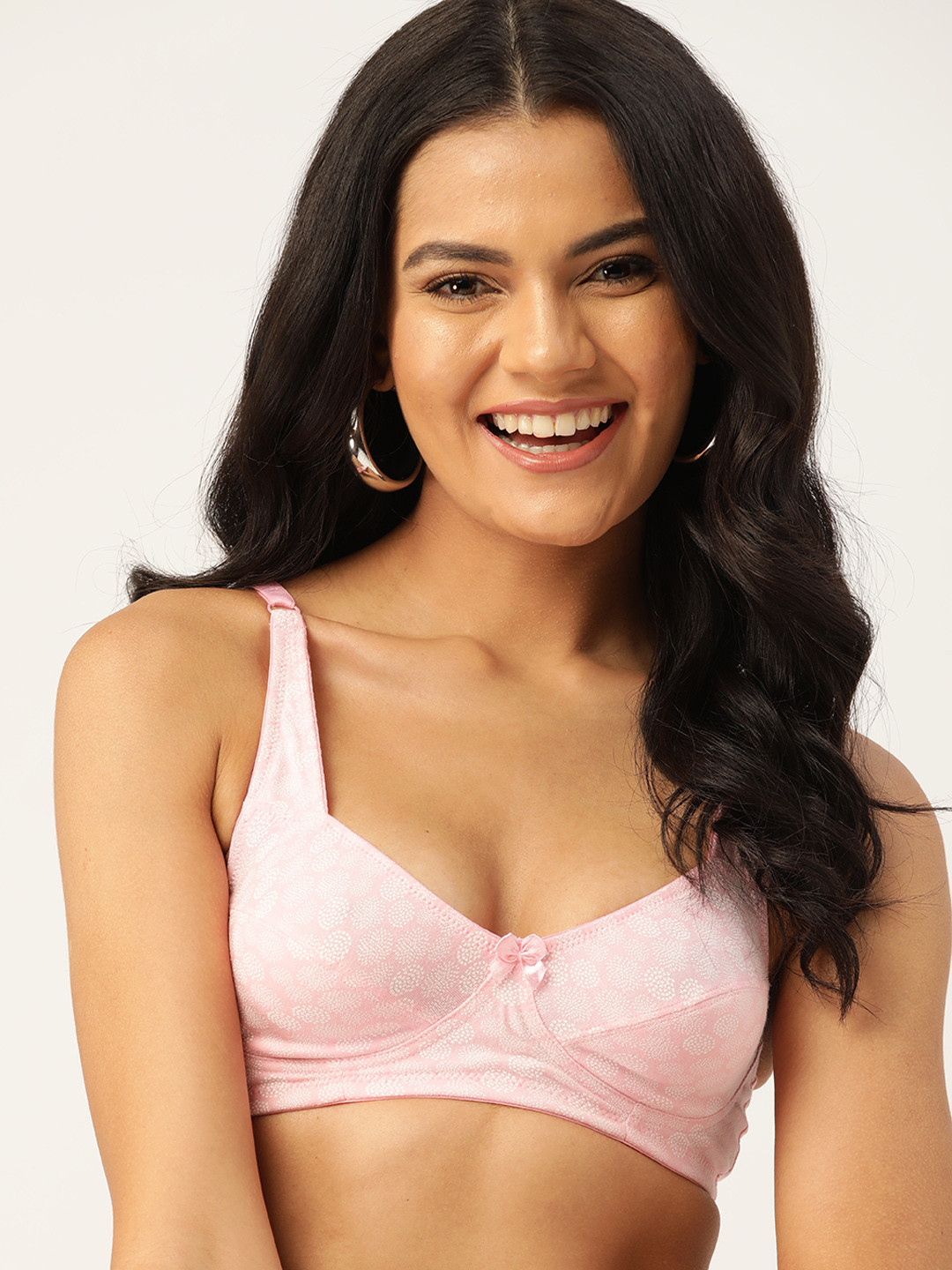 

DressBerry Pink & Off White Printed Everyday Bra PM-DB-LV-02
