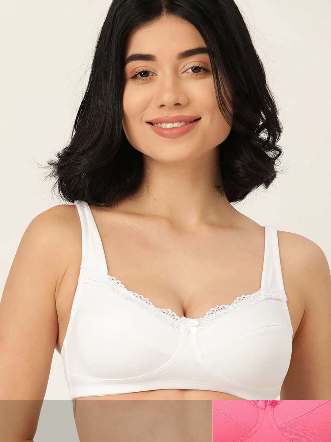 

DressBerry Pack of 2 Medium Coverage Everyday Bras PM-DB-CT-02, White