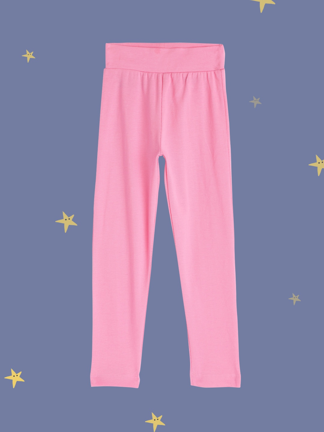 

HERE&NOW Girls Pink Solid Pure Cotton Ankle Length Leggings