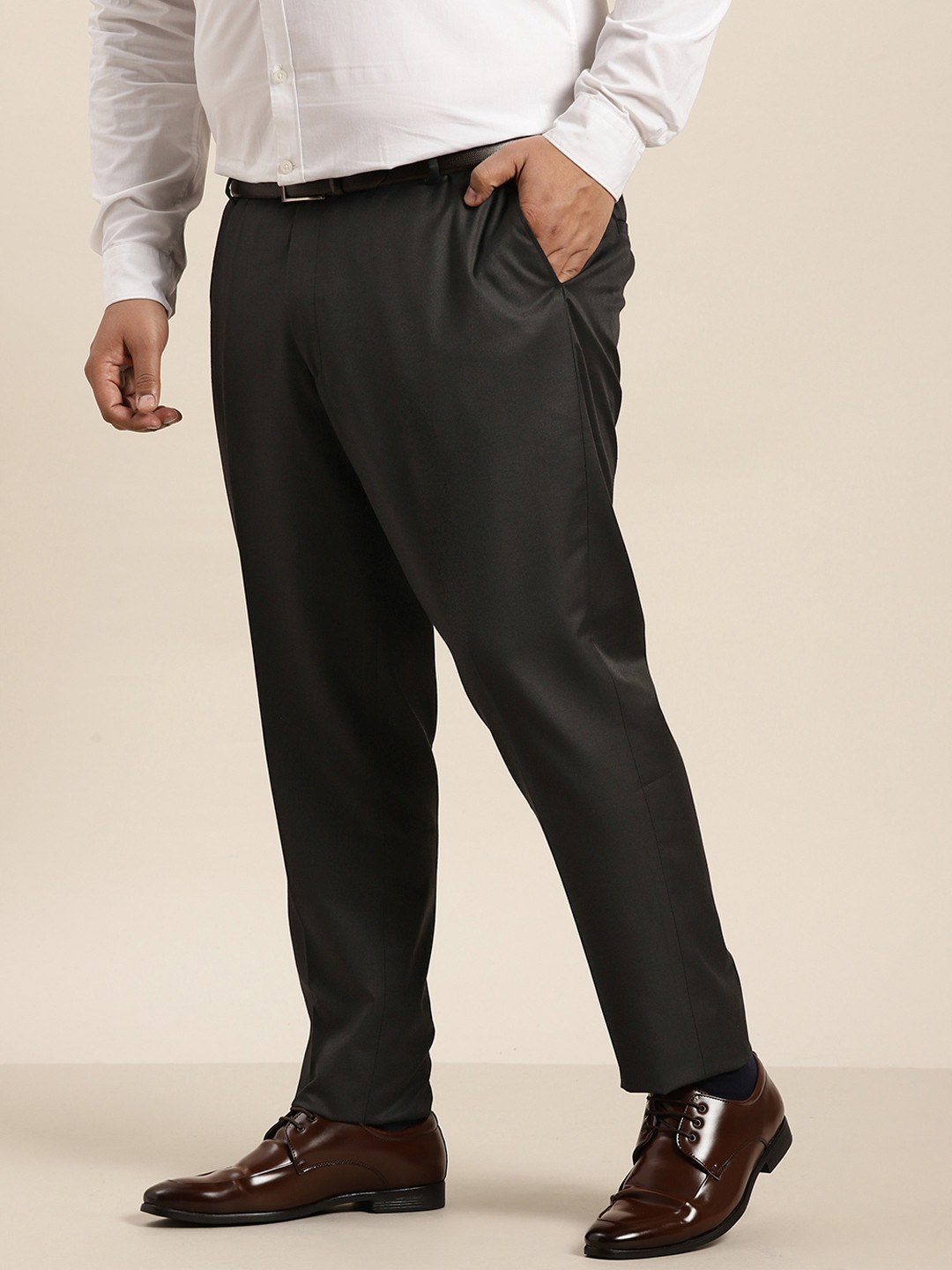 

Sztori Men Plus Size Black Trousers