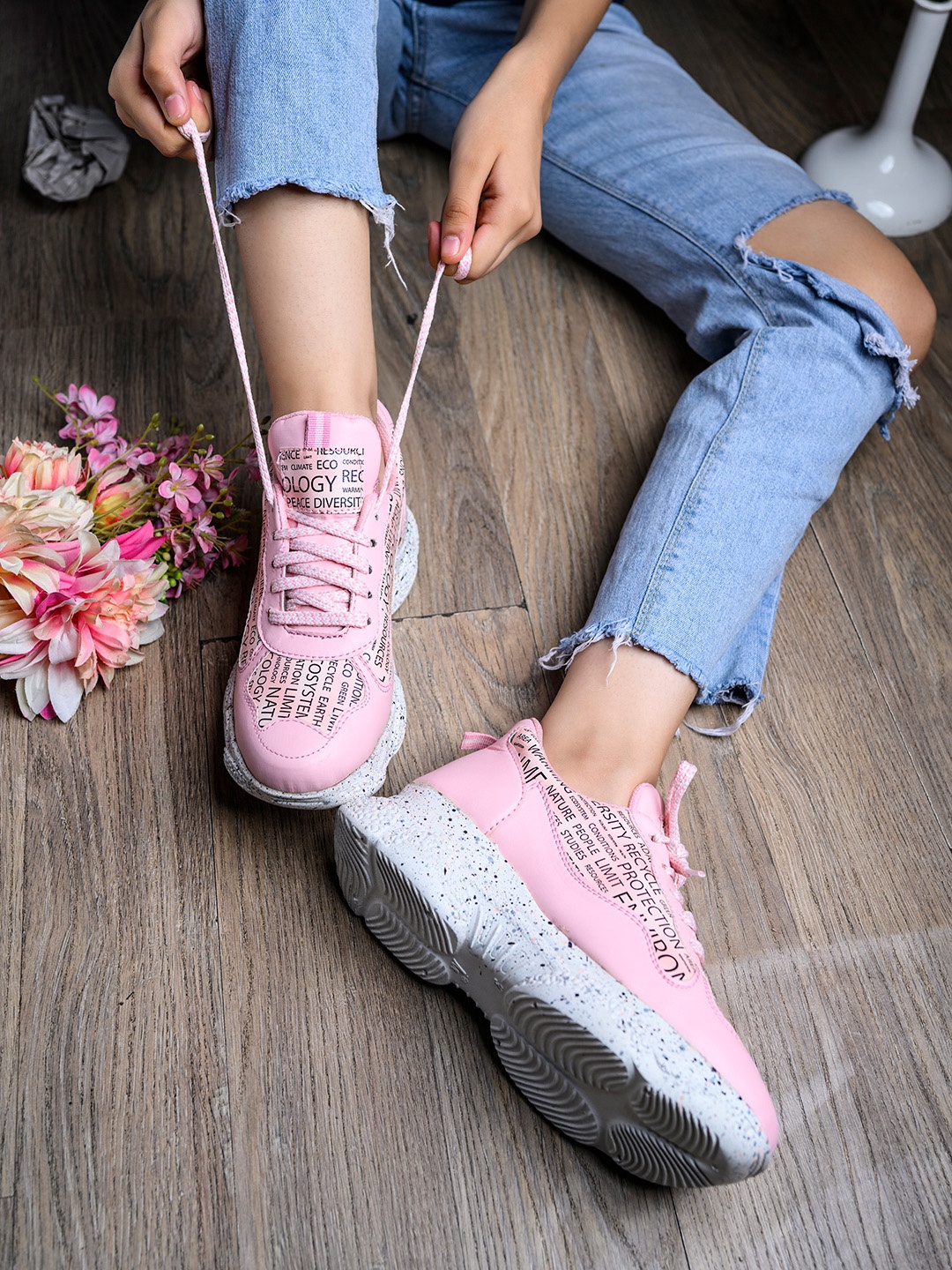 

Shoetopia Women Pink Walking Shoes
