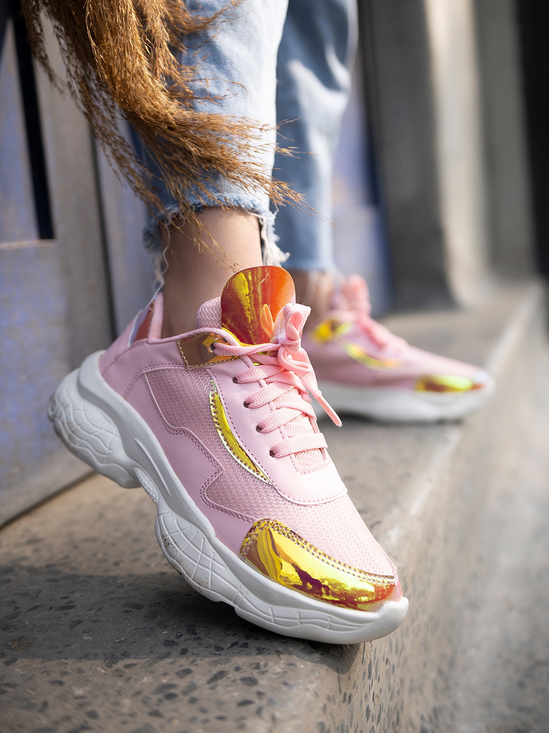 

Shoetopia Women Pink Synthetic Walking Shoes